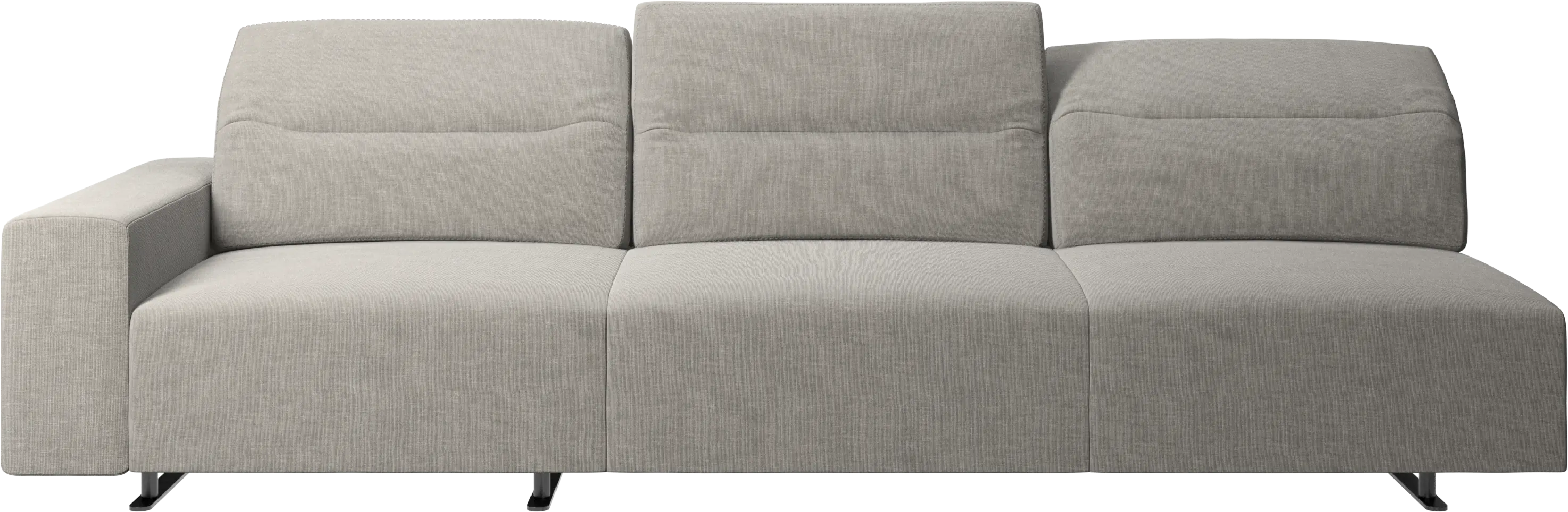Hampton sofa with adjustable back and storage on the left side