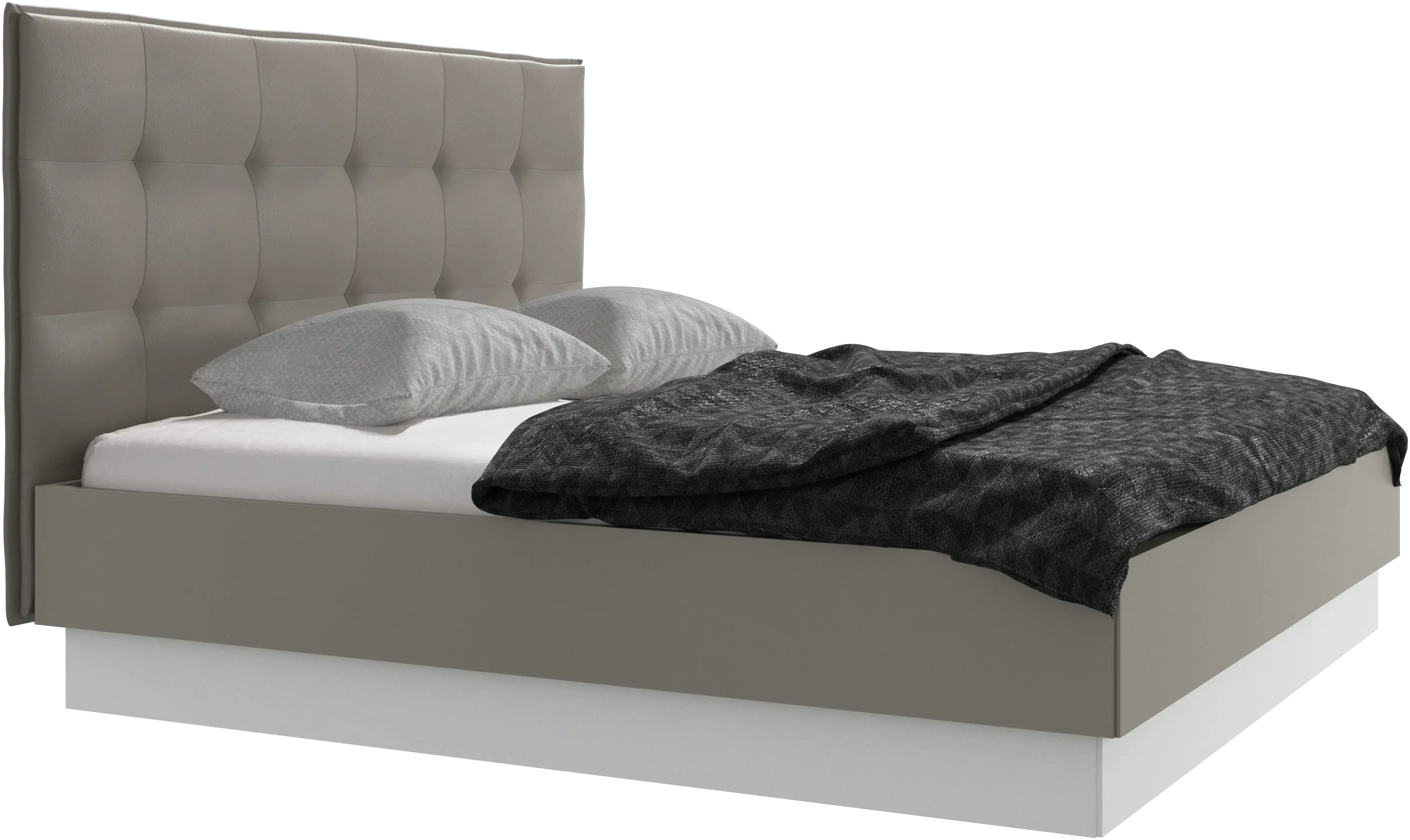 Lugano storage bed with lift-up frame and slats, excl. mattress