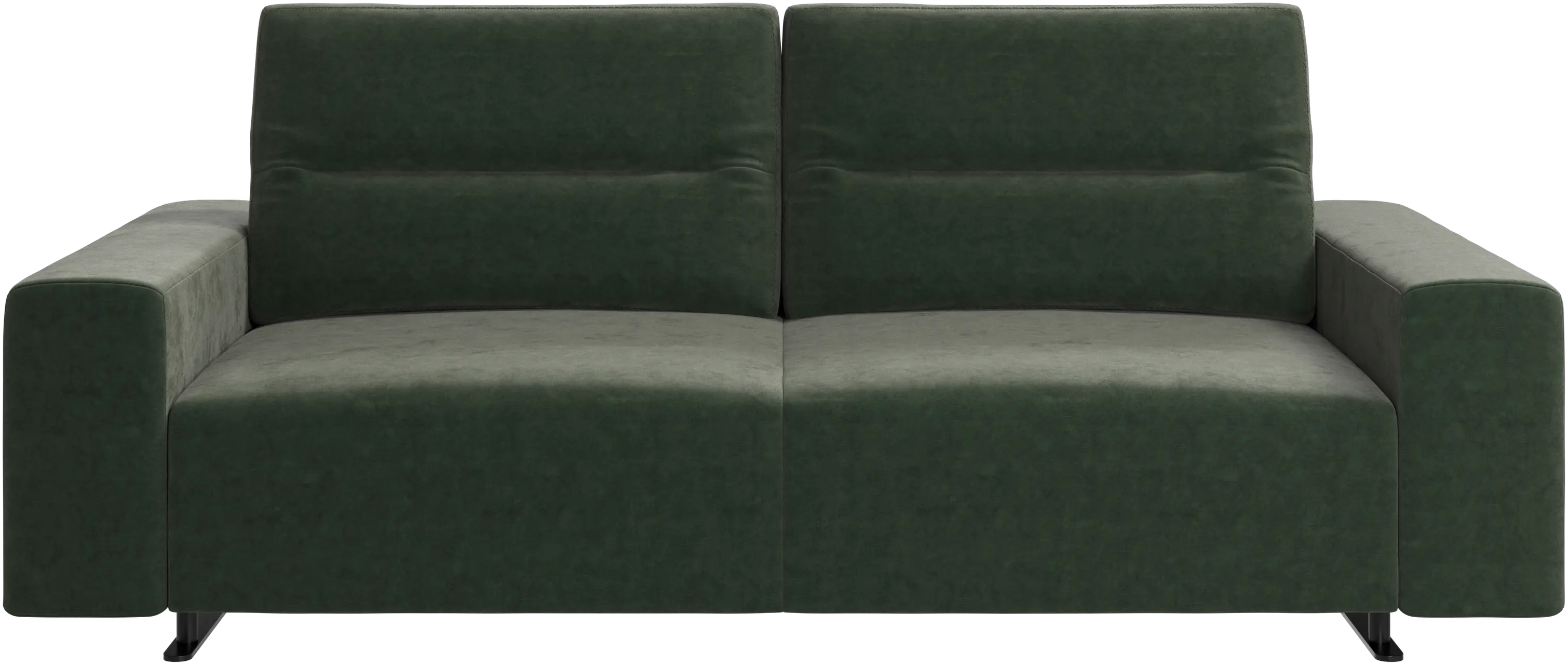 Hampton soffa med justerbart nackstöd och förvaring på höger sida