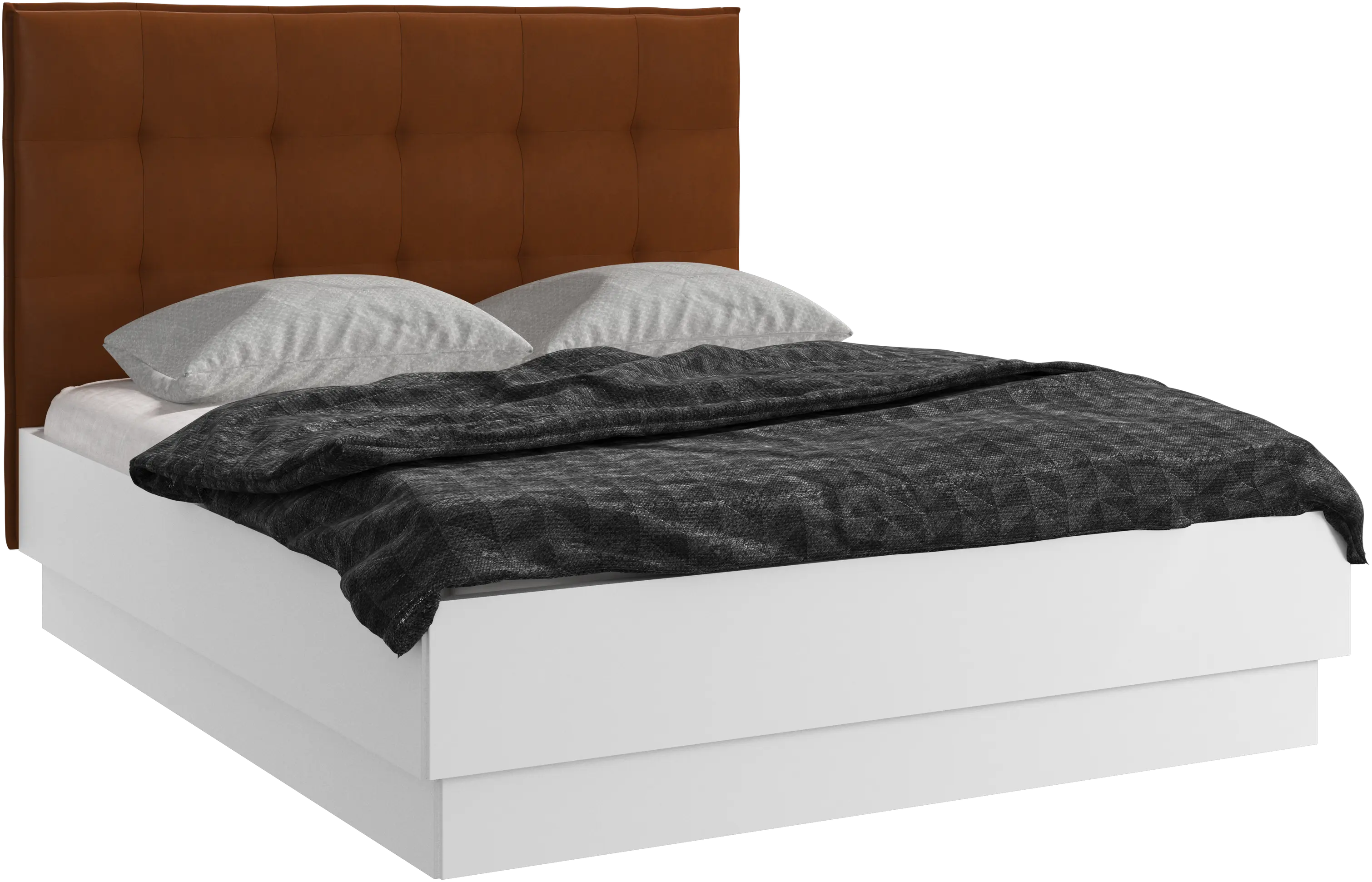 Lugano storage bed with lift-up frame and slats, excl. mattress