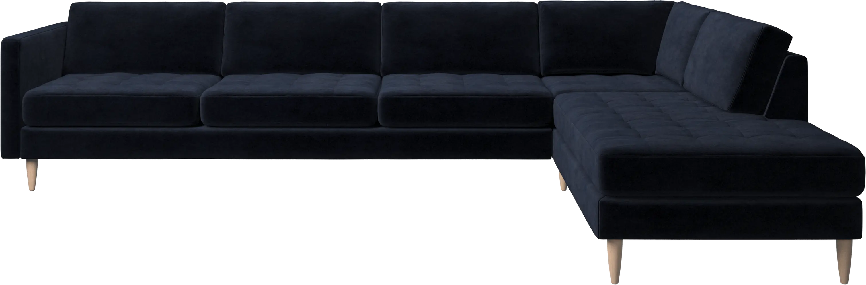 Osaka corner sofa with lounging unit, tufted seat