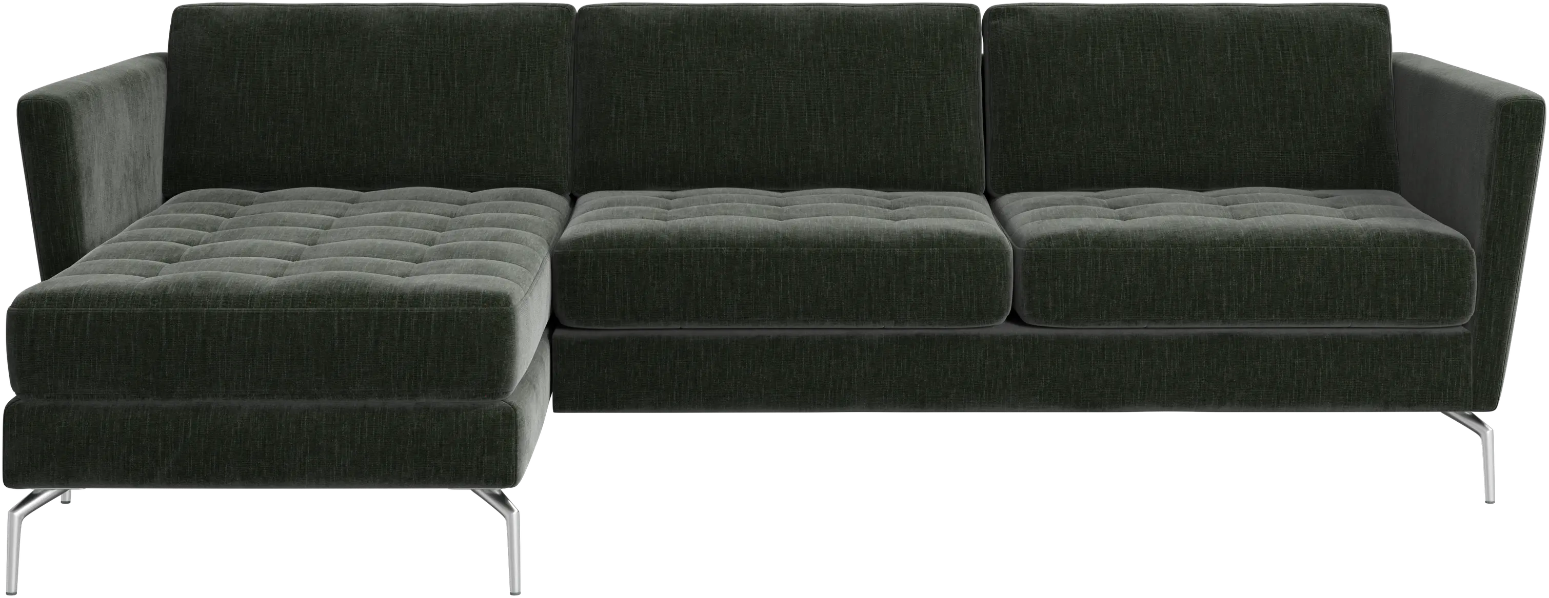 Osaka sofa with resting unit, tufted seat