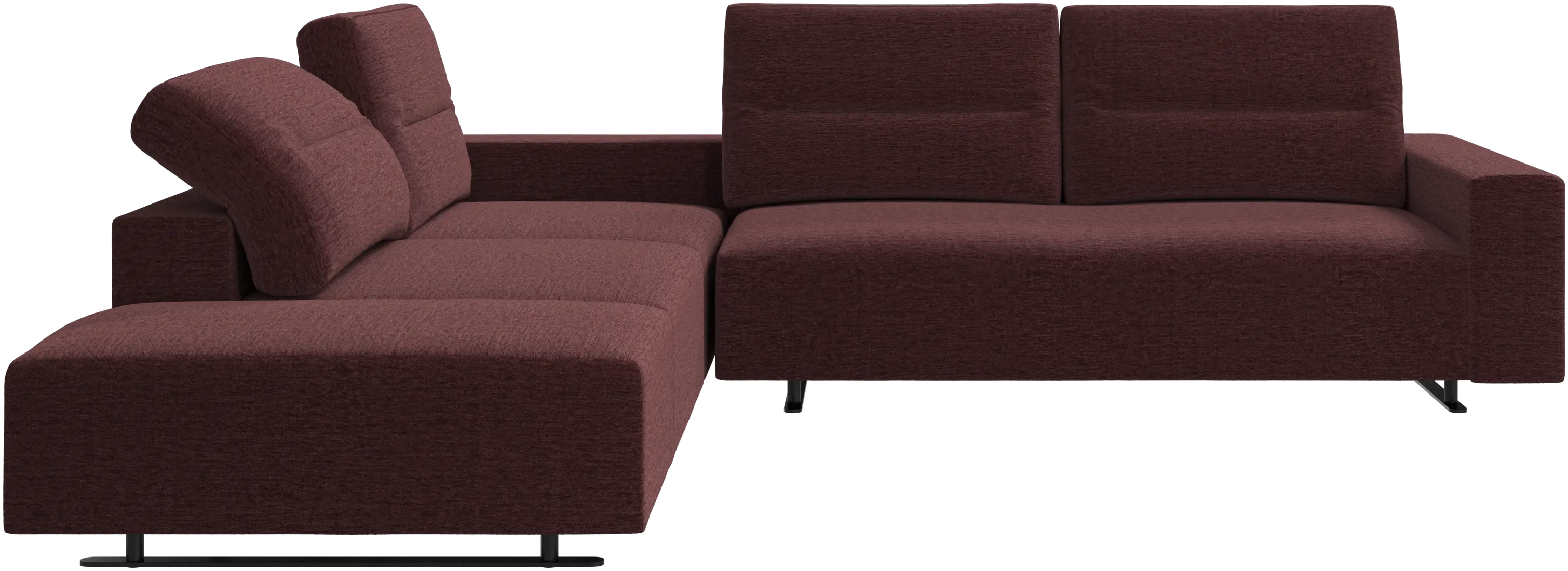 Hampton corner sofa with adjustable back and lounging unit
