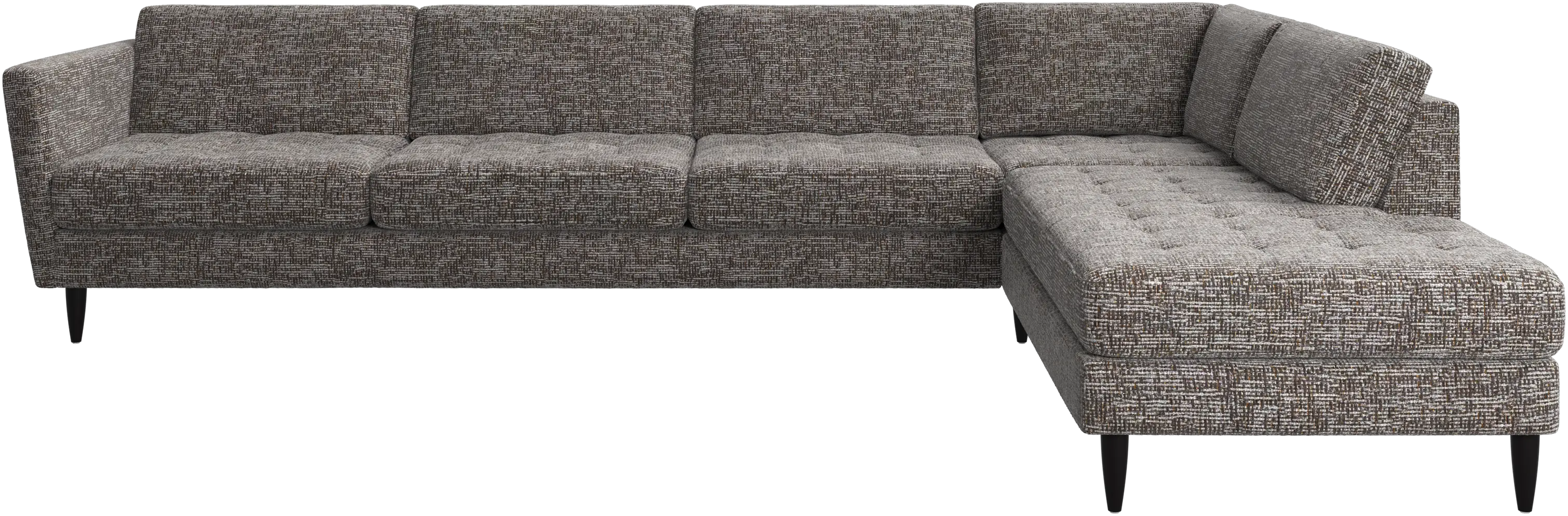 Osaka corner sofa with lounging unit, tufted seat