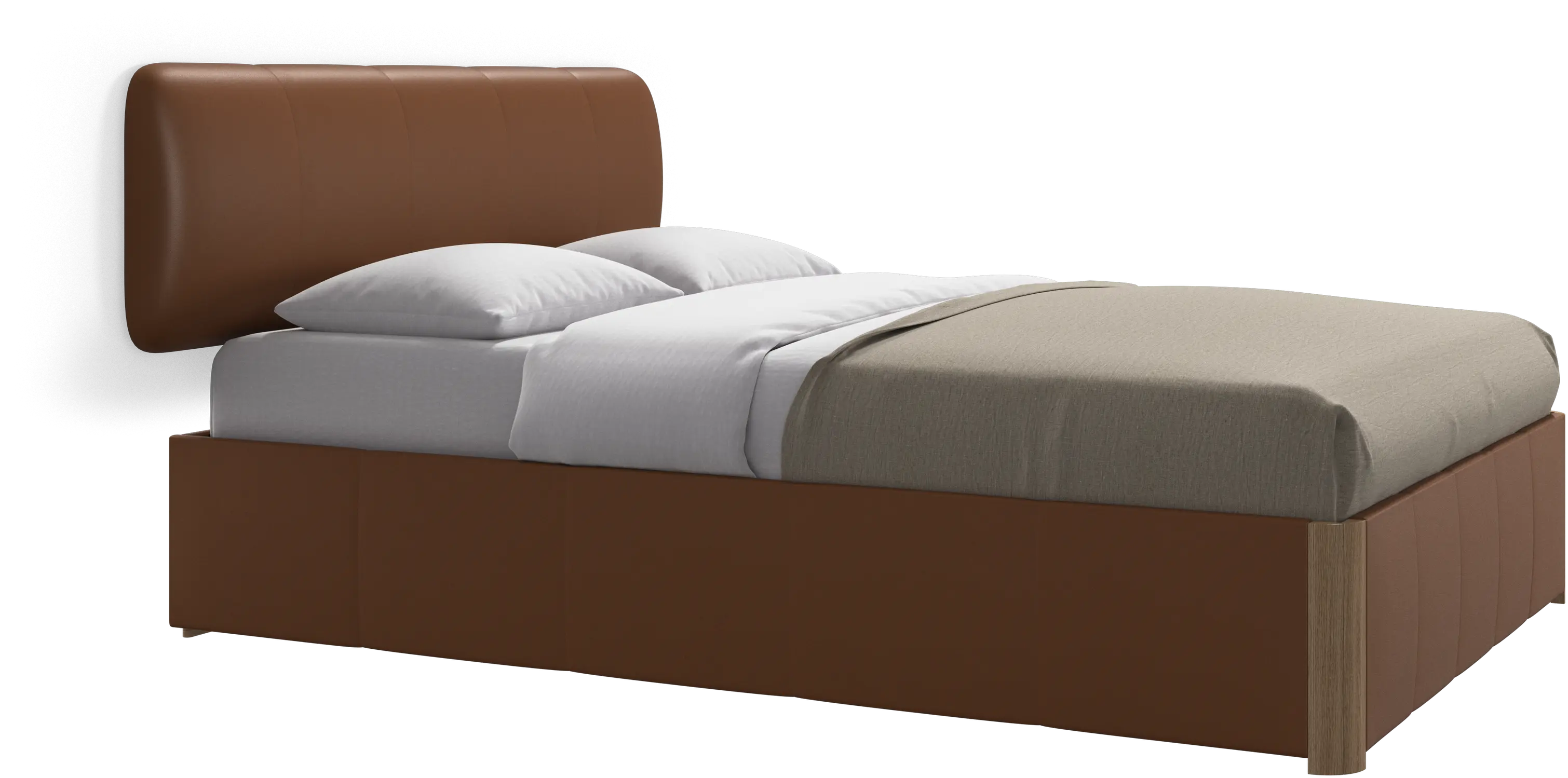 Element bed, wall-mounted headboard, with slats, excl. mattress