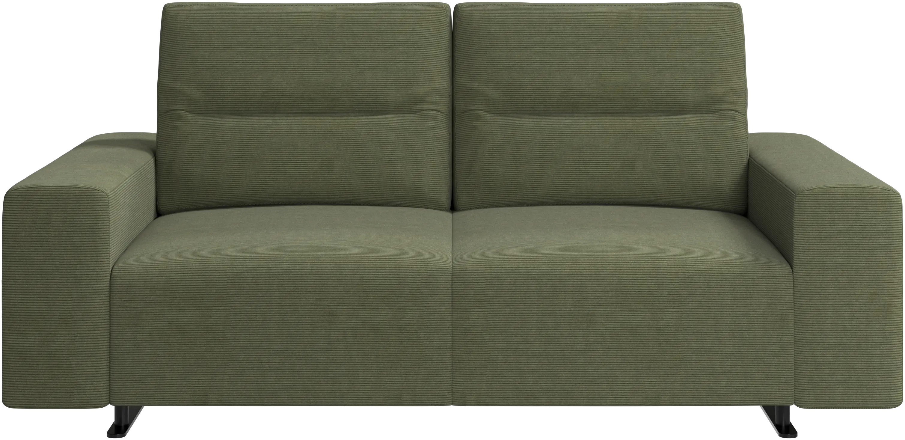 Hampton sofa with adjustable back and storage on the right side