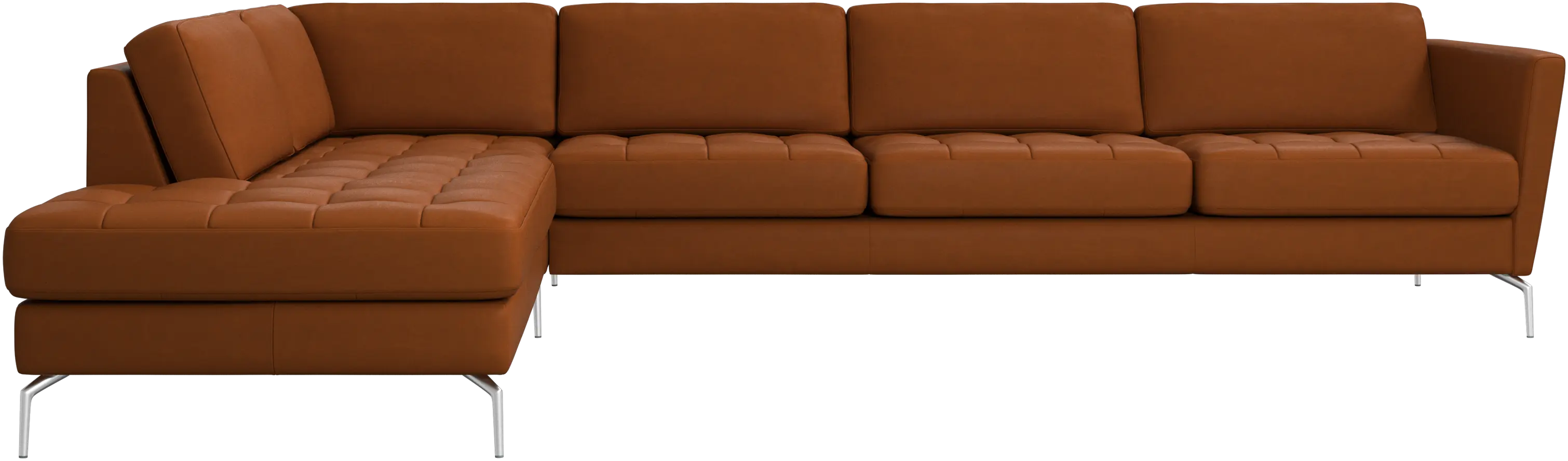 Osaka corner sofa with lounging unit, tufted seat