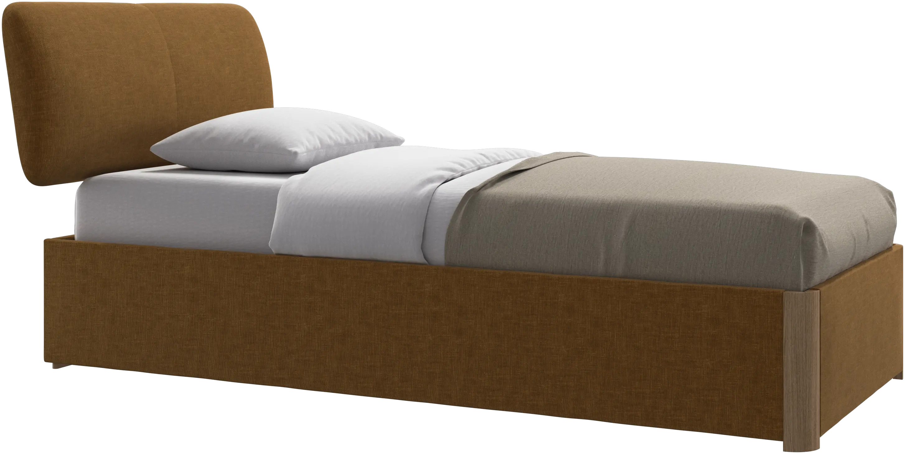 Element cama, cabecero montado en la cama, con láminas y solución de almacenamiento, excl. colchón