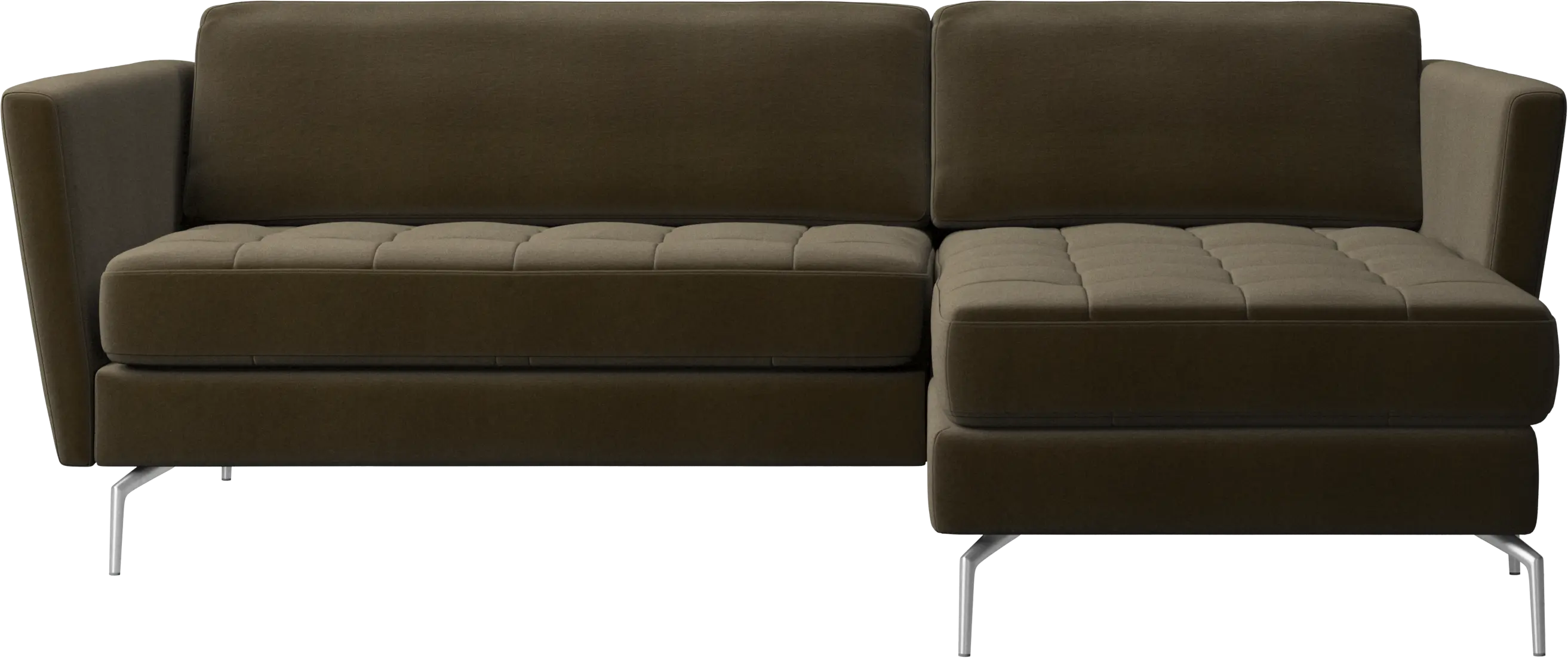 Osaka sofa with resting unit, tufted seat