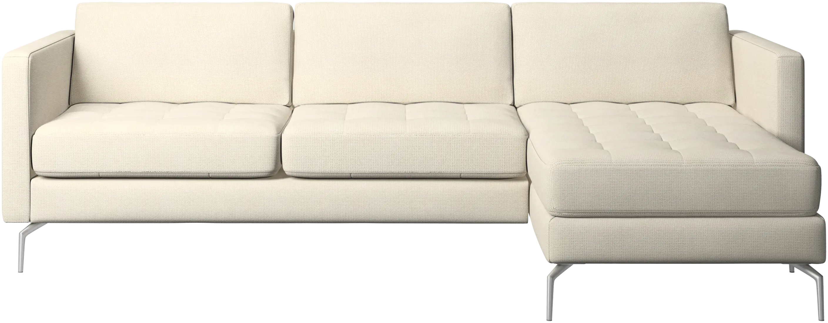 Osaka sofa with resting unit, tufted seat