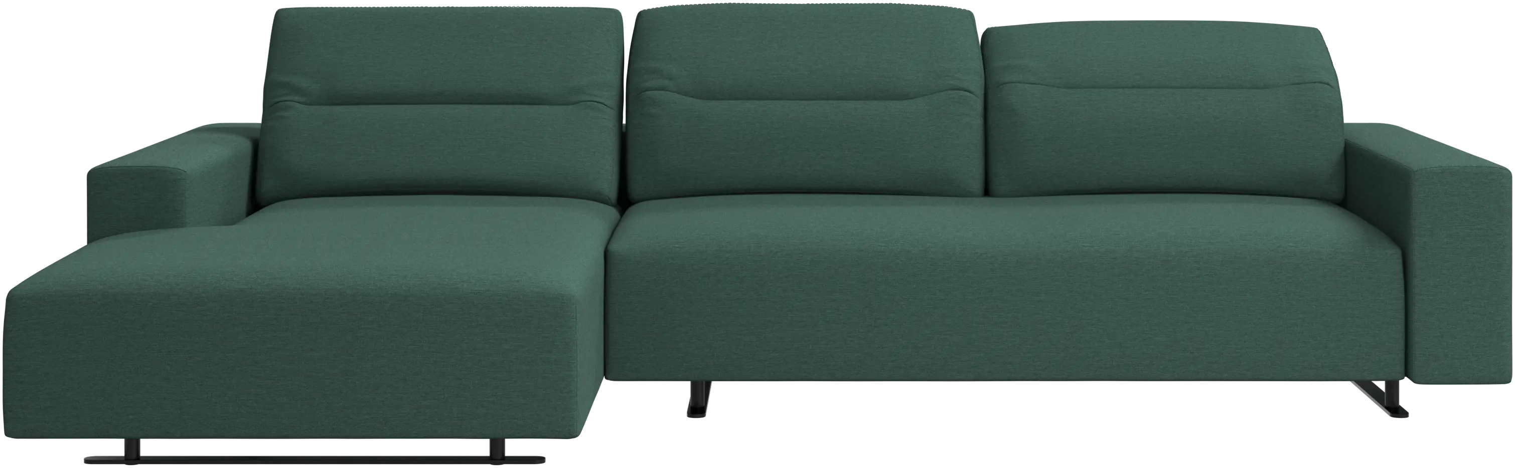 Hampton sofa with adjustable back and resting unit left side