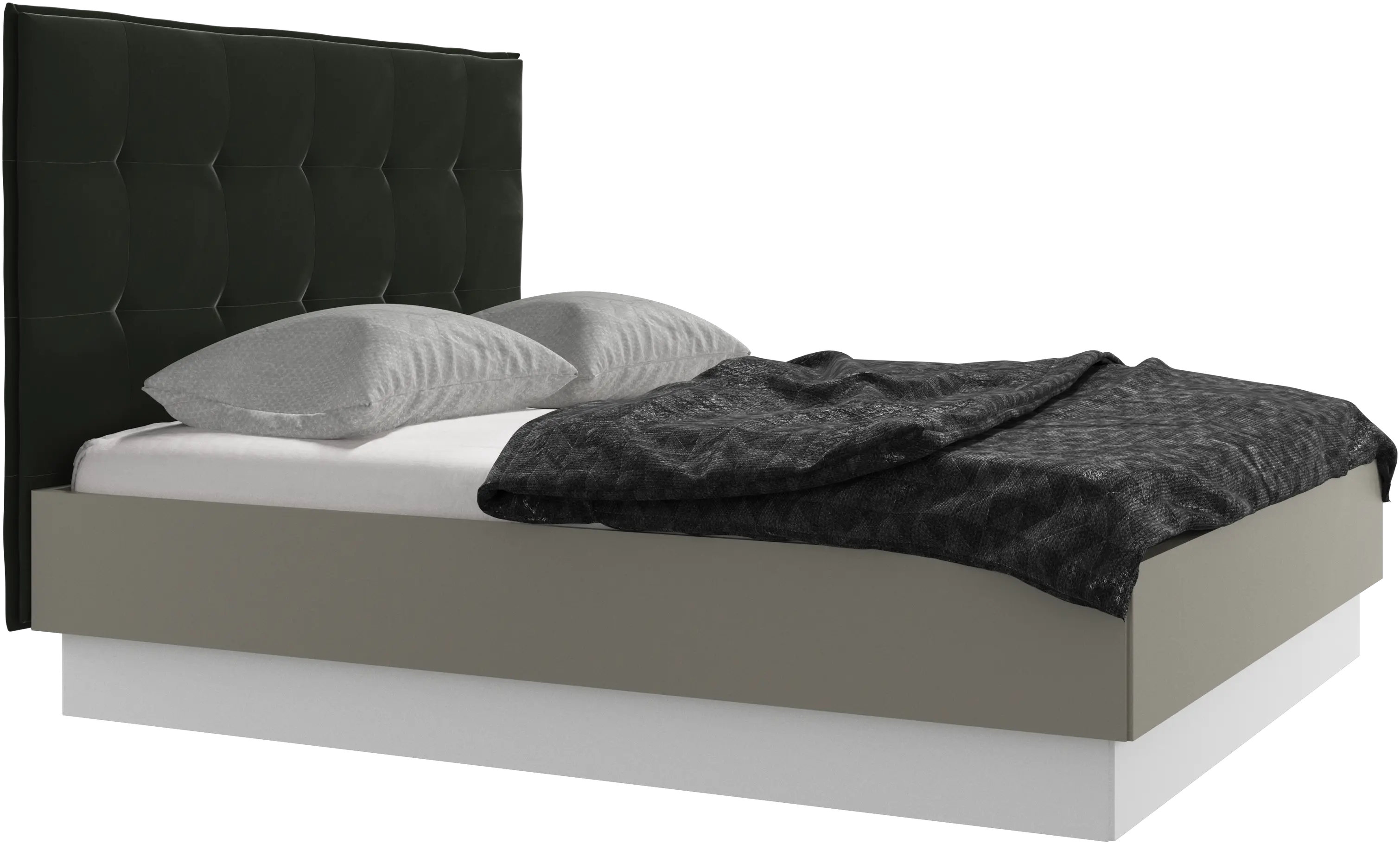 Lugano storage bed with lift-up frame and slats, excl. mattress
