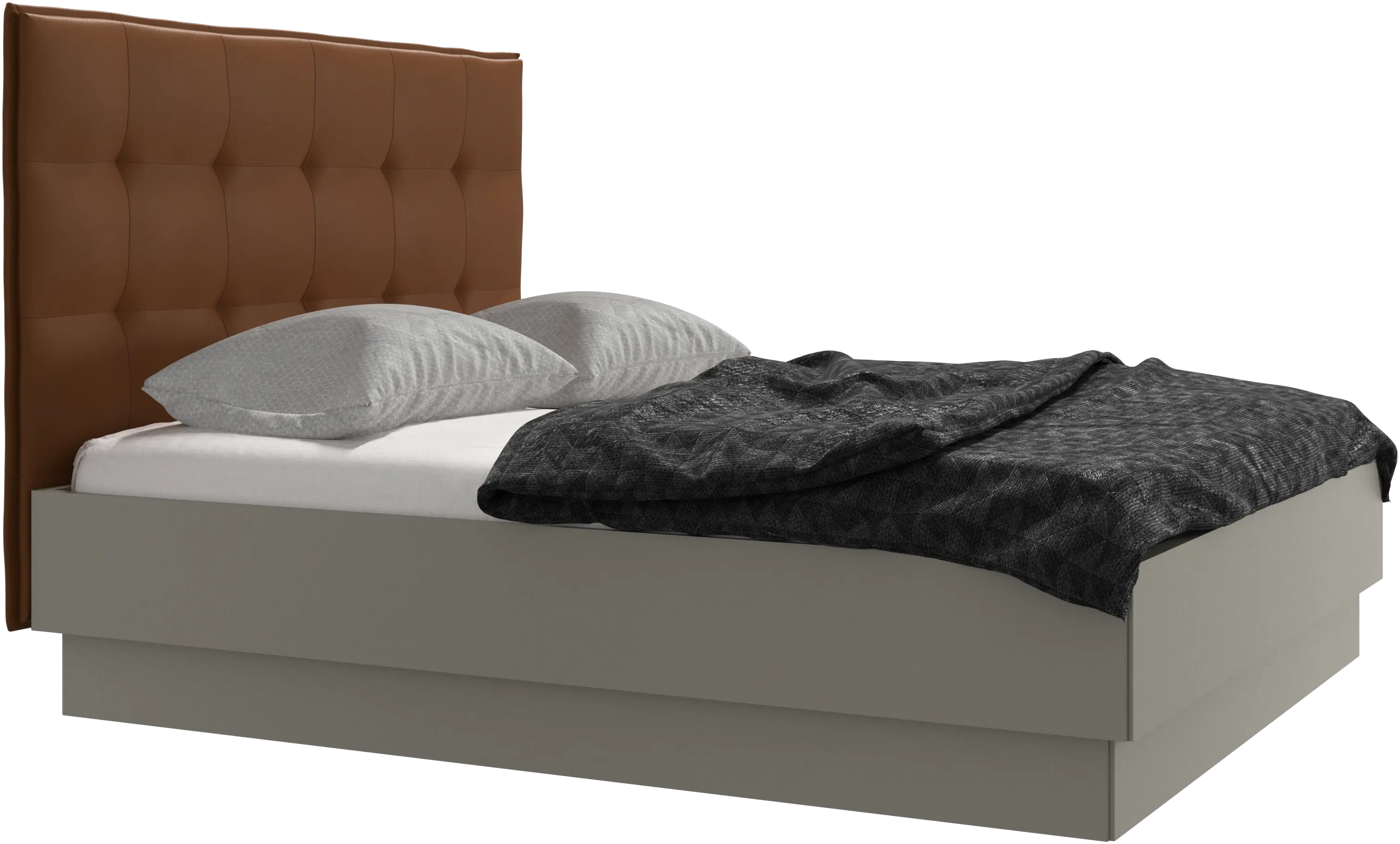 Lugano storage bed with lift-up frame and slats, excl. mattress