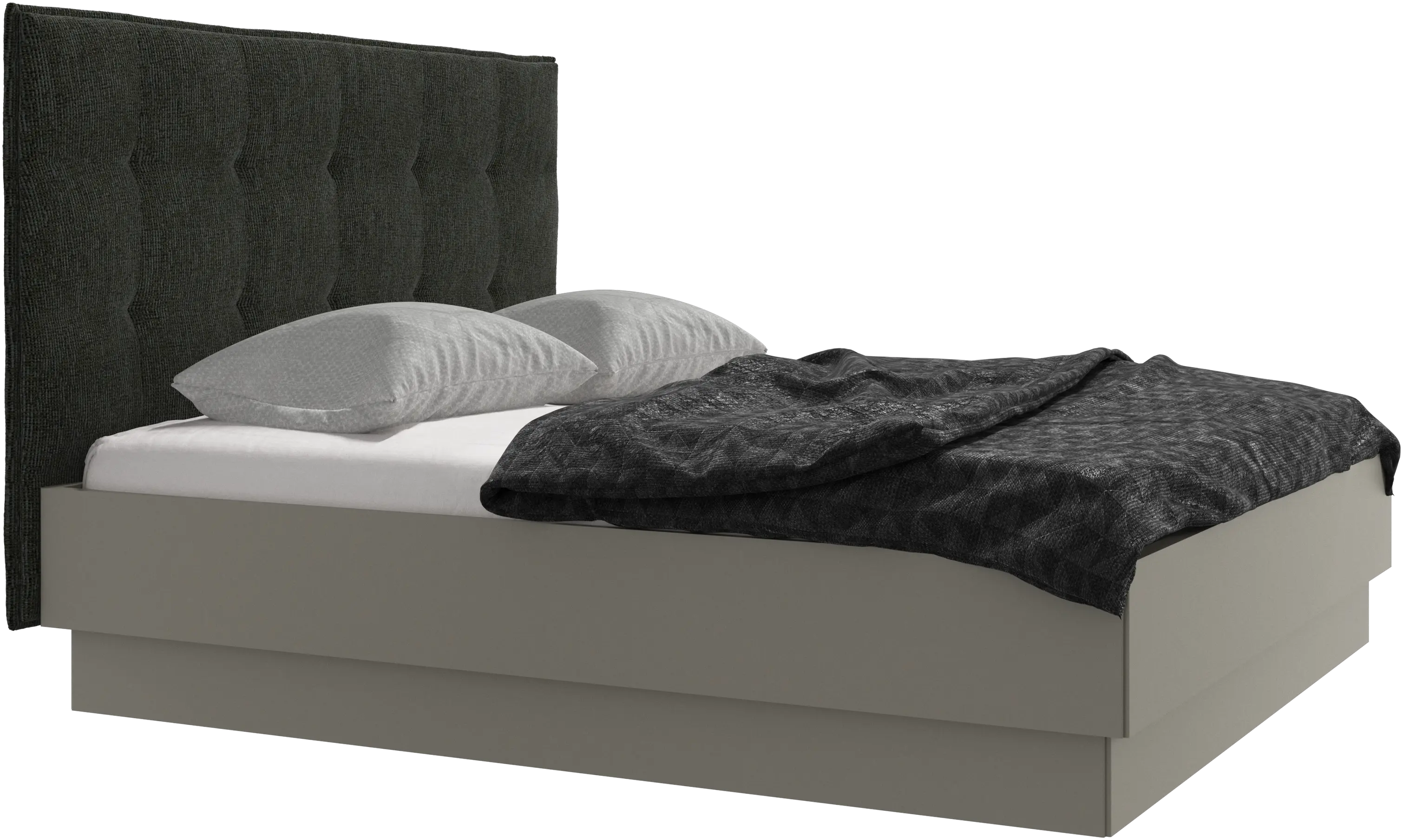 Lugano storage bed with lift-up frame and slats, excl. mattress