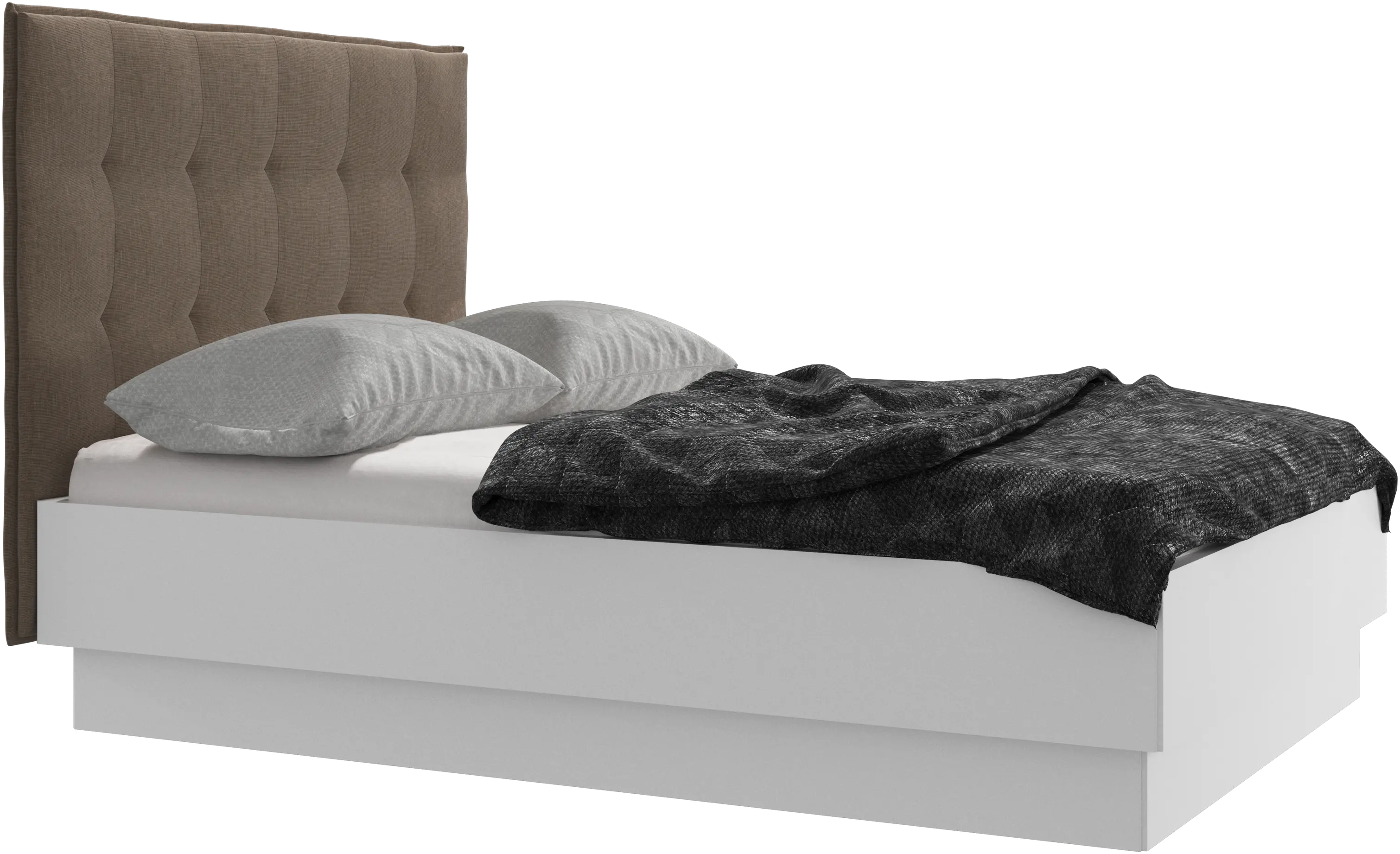 Lugano storage bed with lift-up frame and slats, excl. mattress