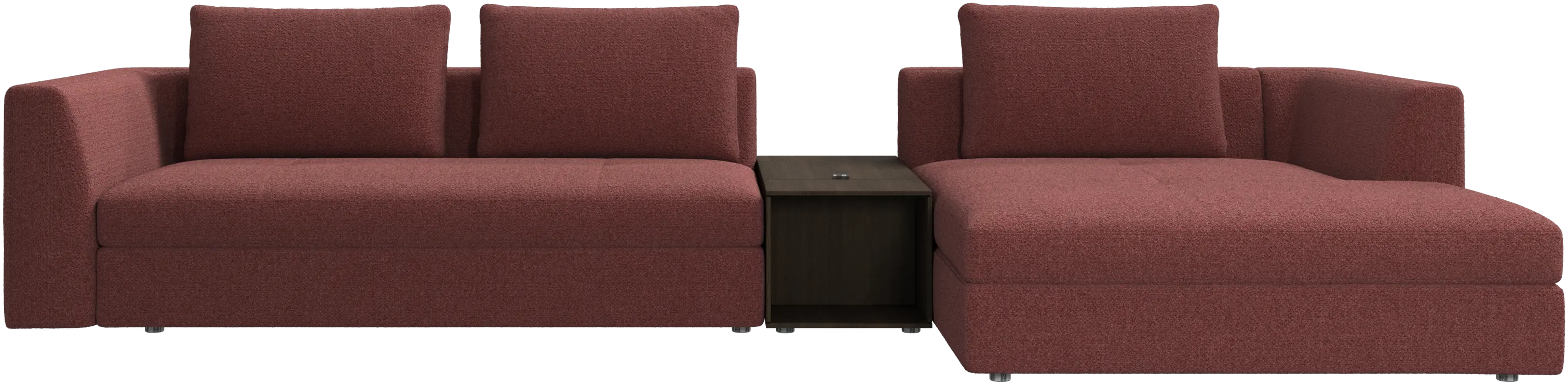 Bergamo chaise longue sofa with storage
