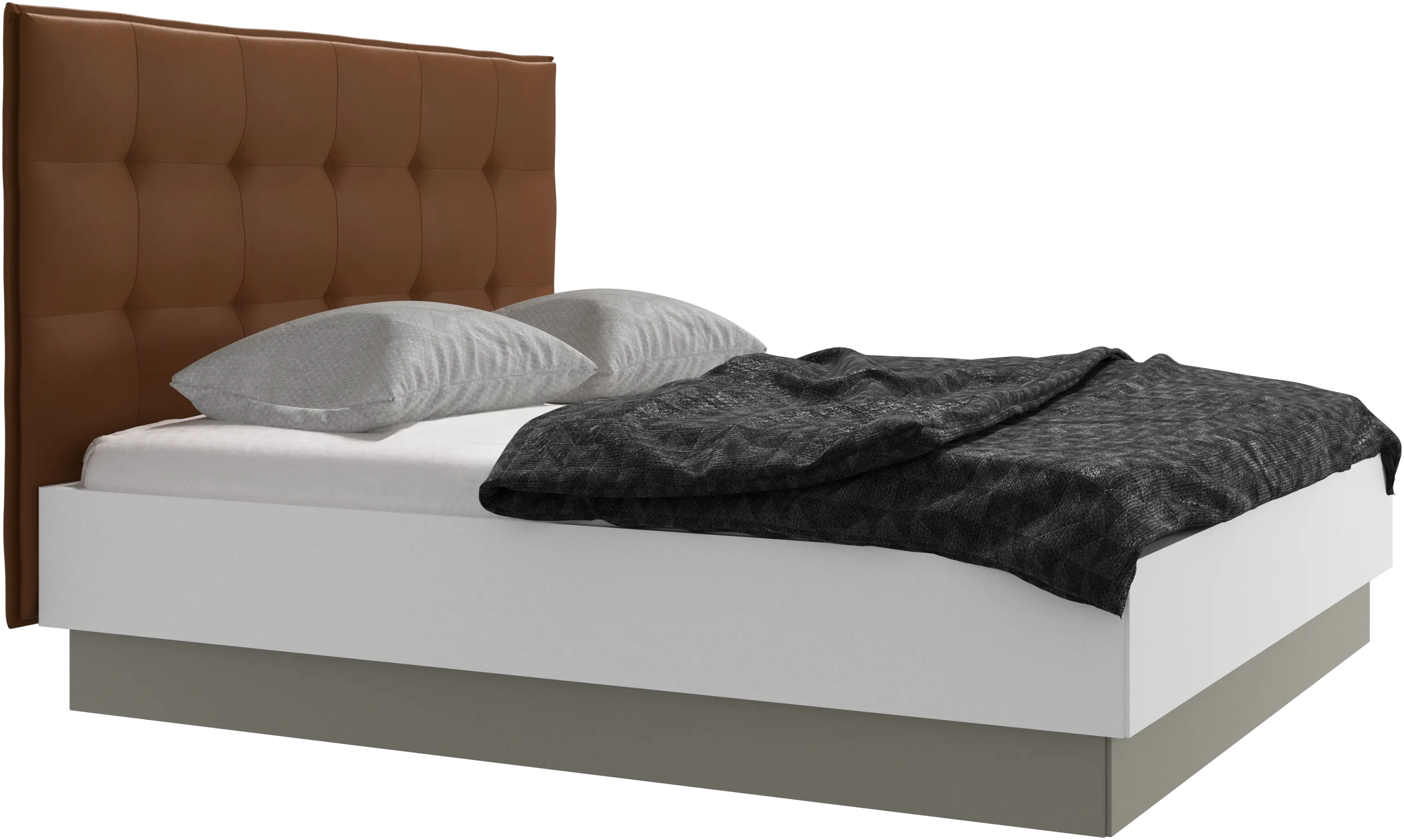 Lugano Bett mit Lattenrost und Staufach unter hochklappbarer Liegefläche, Matratze gegen Aufpreis