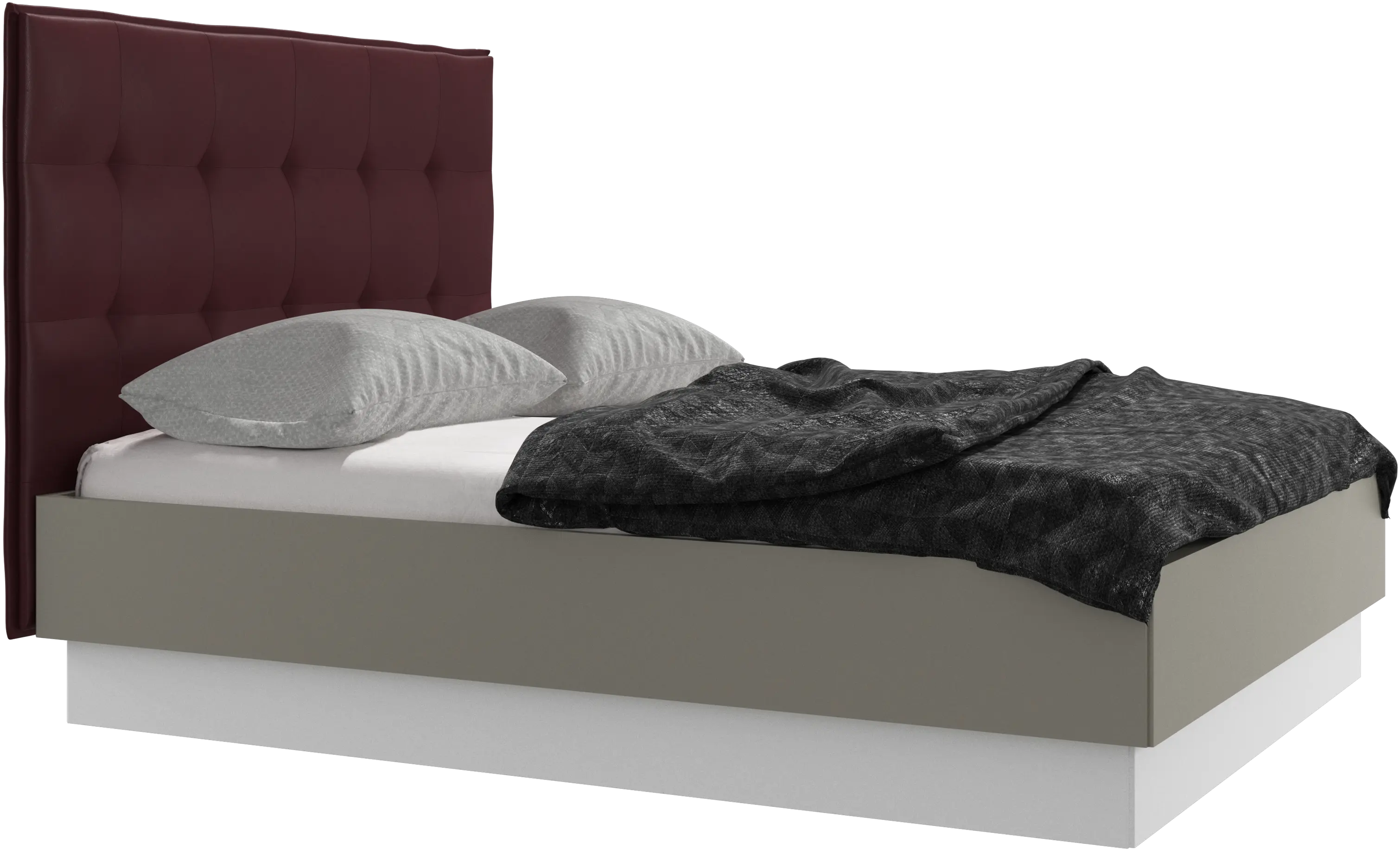 Lugano storage bed with lift-up frame and slats, excl. mattress