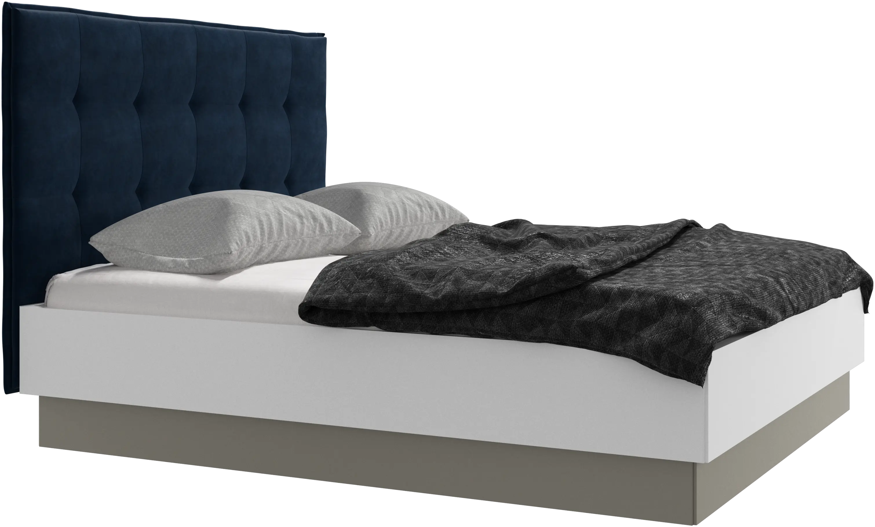 Cama con canapé Lugano, estructura elevable y tablado, no incluye colchón