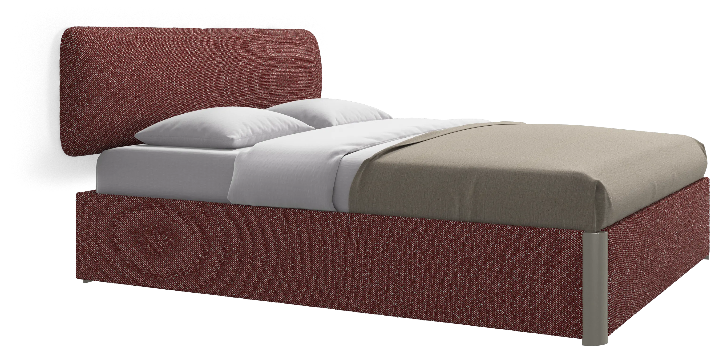 Element bed, wall-mounted headboard, with slats and storage solution, excl. mattress