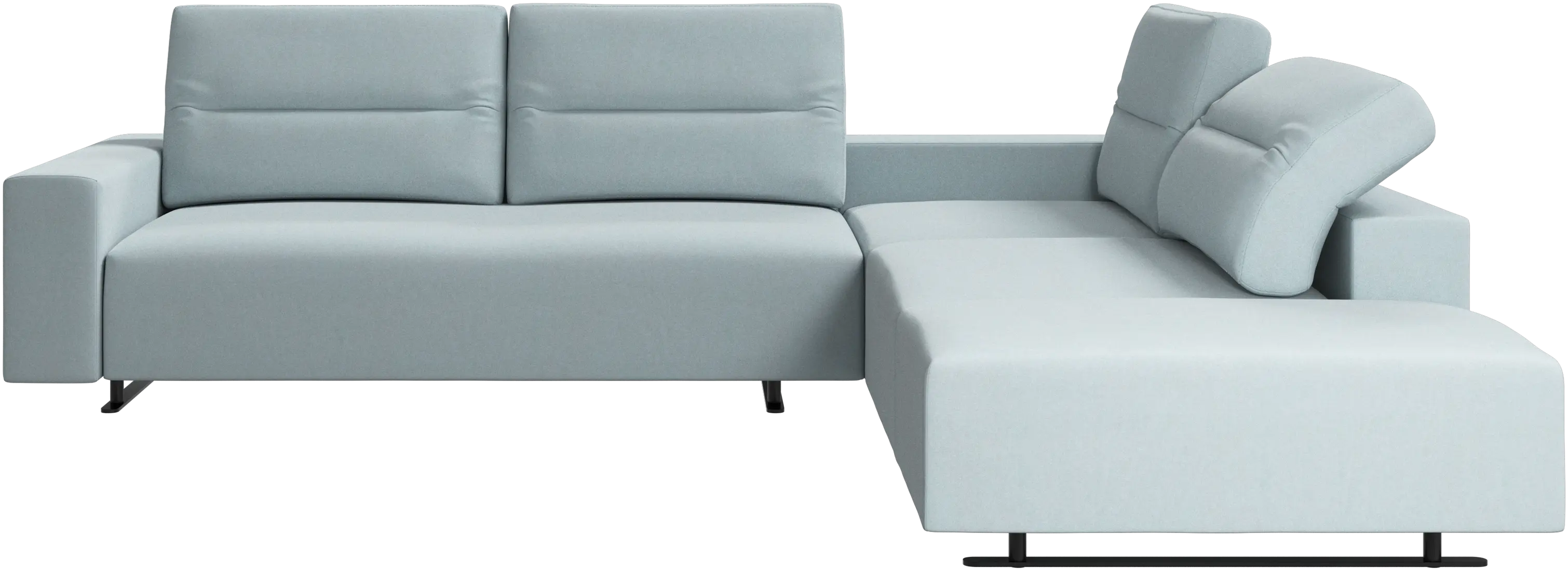 Hampton corner sofa with adjustable back and lounging unit