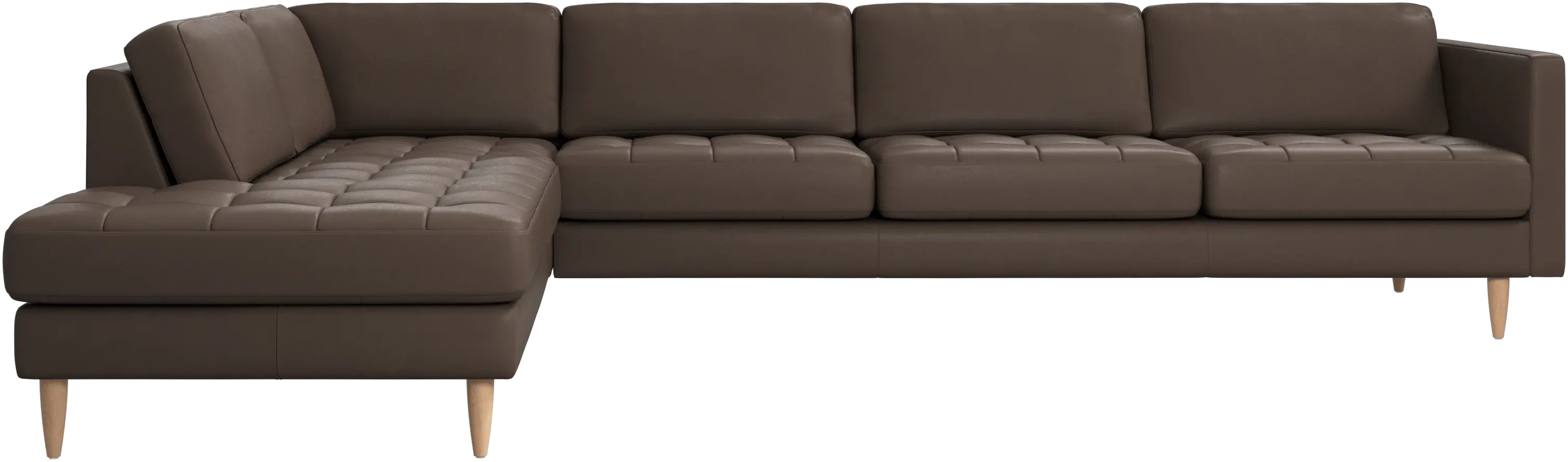 Osaka corner sofa with lounging unit, tufted seat