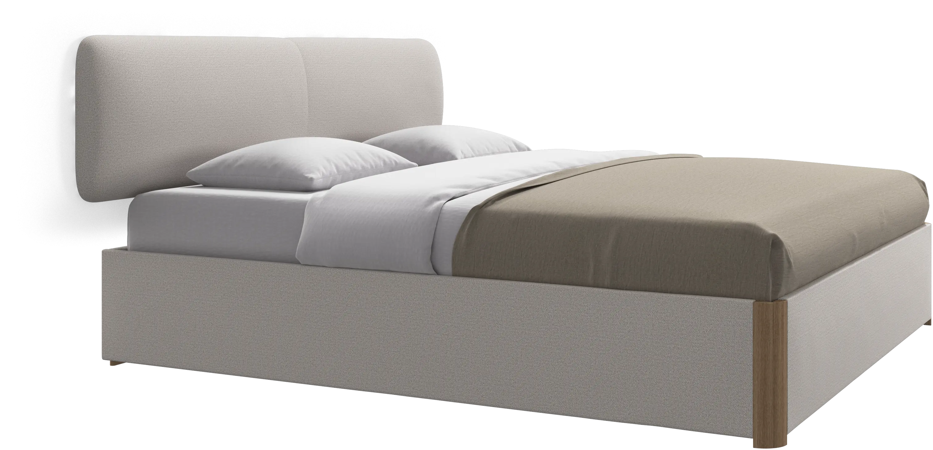 Element bed, wall-mounted headboard, with slats, excl. mattress