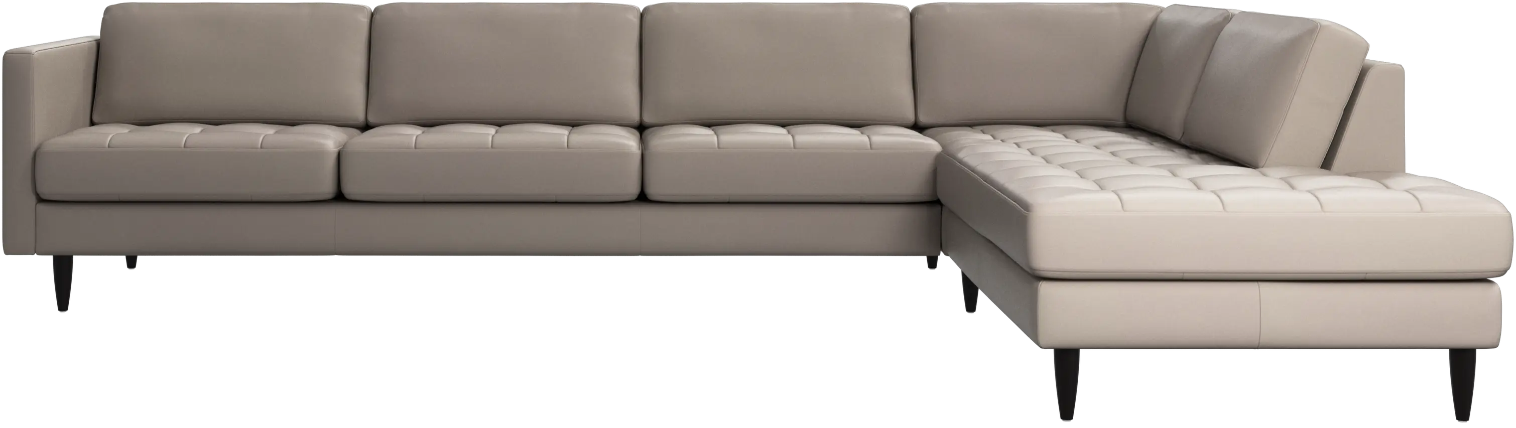 Osaka corner sofa with lounging unit, tufted seat