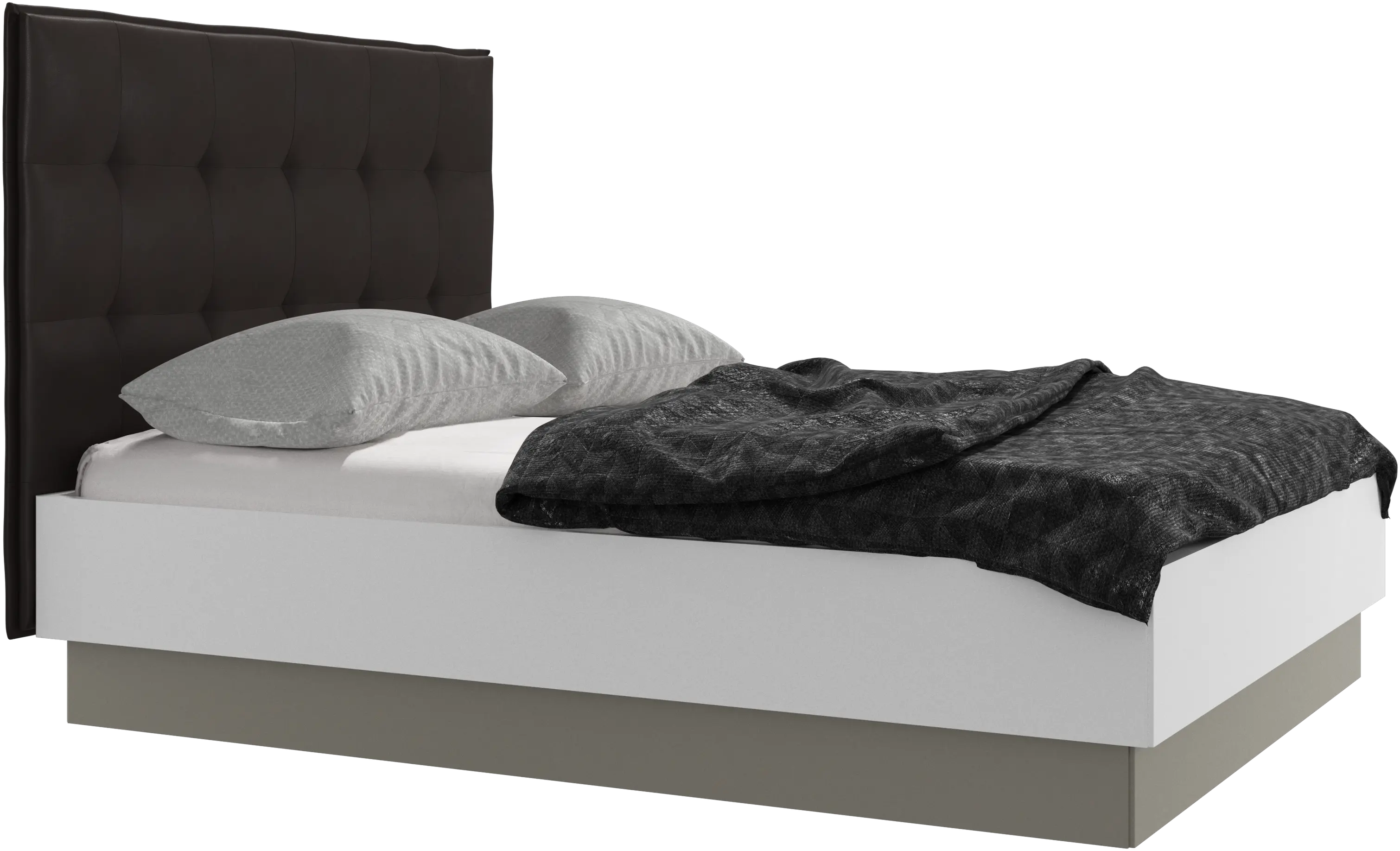 Lugano storage bed with lift-up frame and slats, excl. mattress