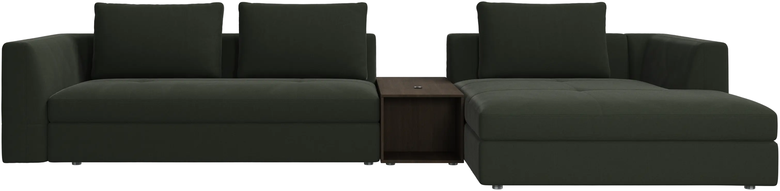 Bergamo chaise longue sofa with storage
