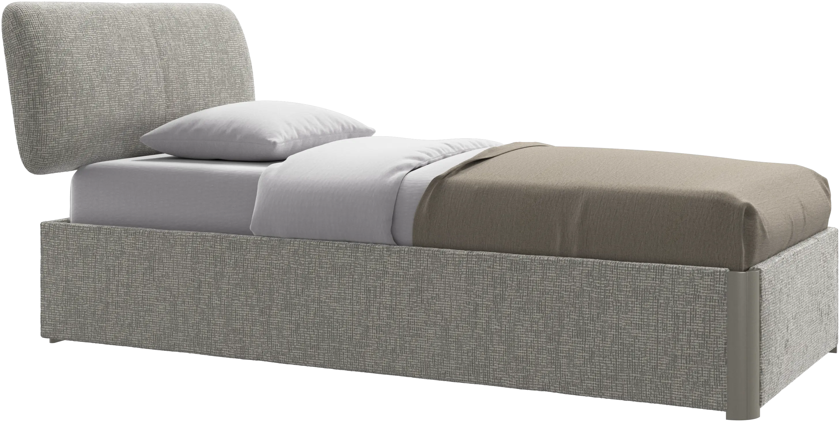 Element bed, bed-mounted headboard, with slats and storage solution, excl. mattress