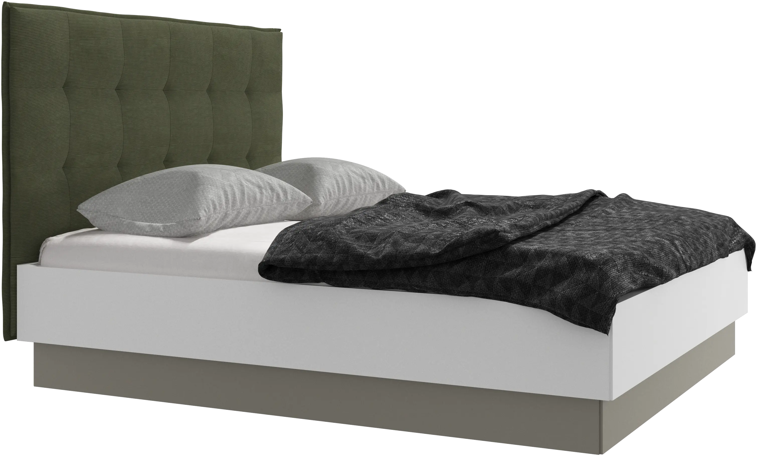 Lugano storage bed with lift-up frame and slats, excl. mattress