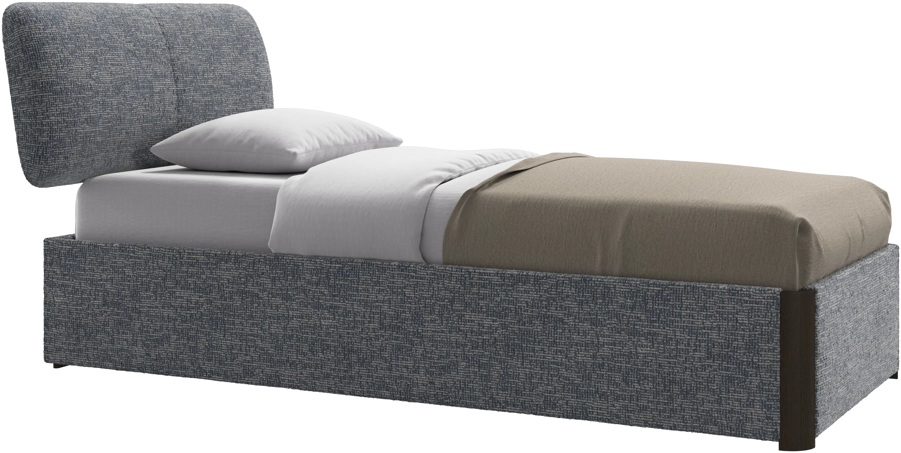 Element bed, bed-mounted headboard, with slats and storage solution, excl. mattress