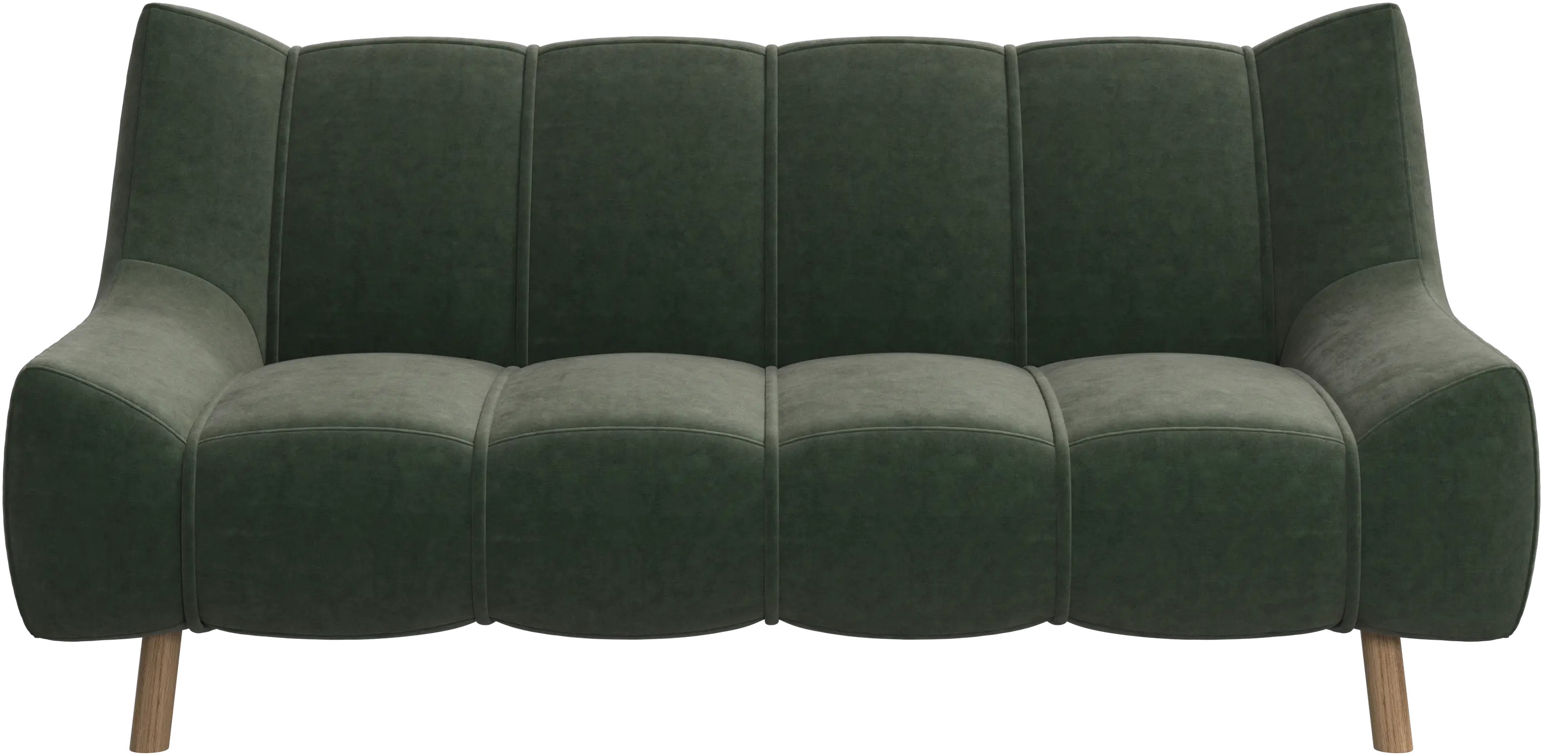 Sofá Nawabari de 2 plazas, pierna de madera