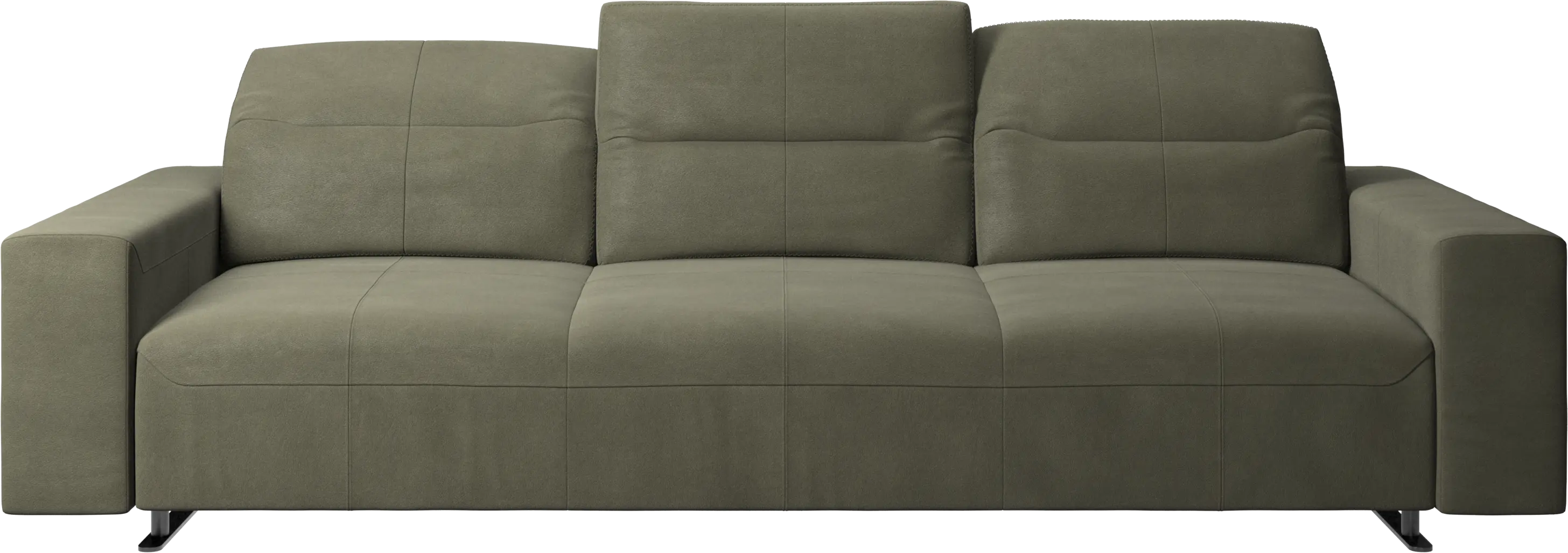 Hampton sofa with adjustable back and storage on the right side