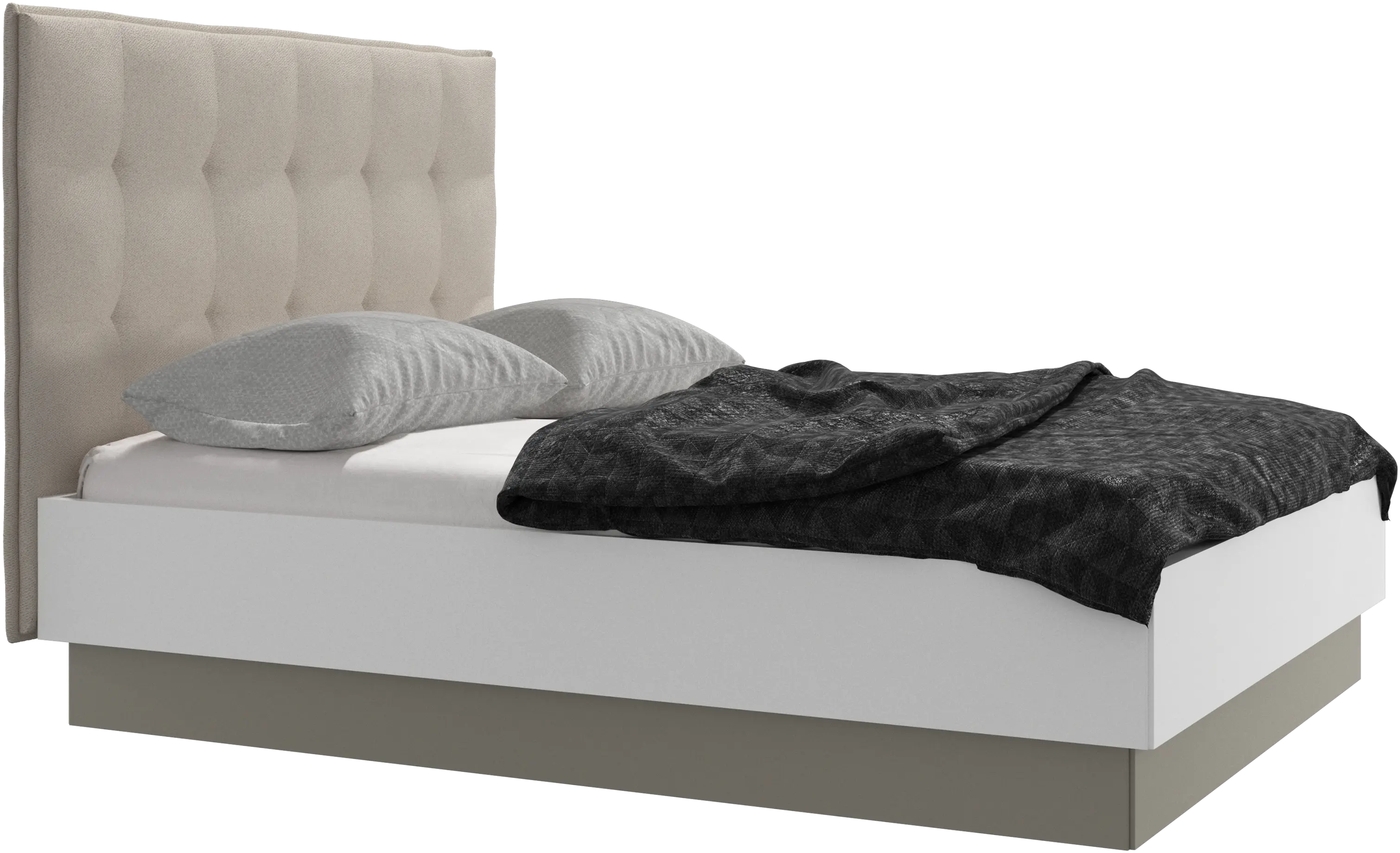 Lugano storage bed with lift-up frame and slats, excl. mattress