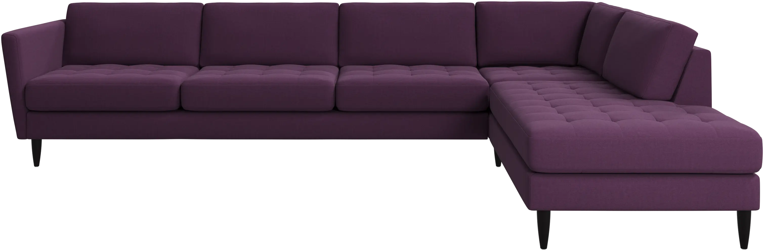 Osaka corner sofa with lounging unit, tufted seat