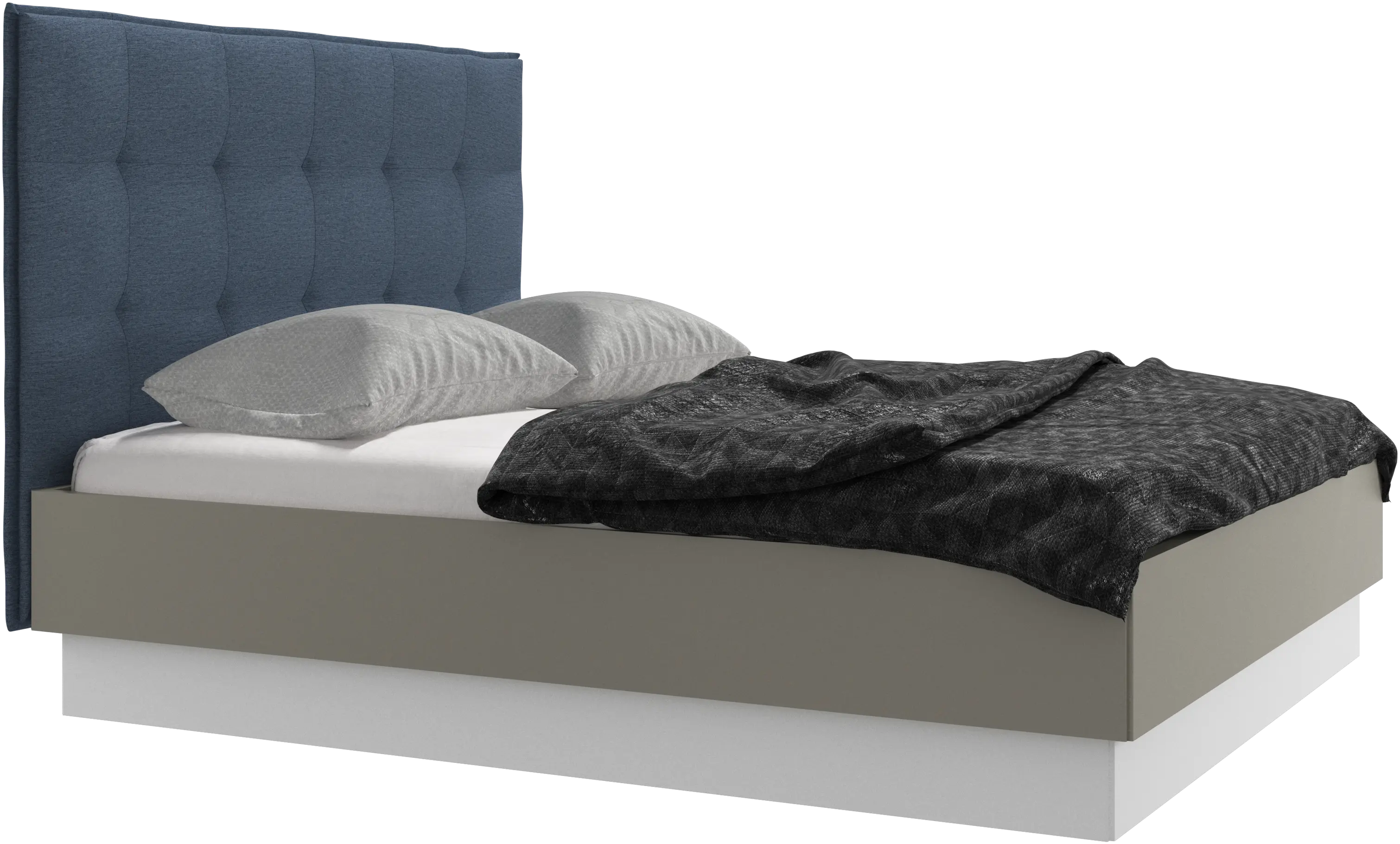 Lugano storage bed with lift-up frame and slats, excl. mattress