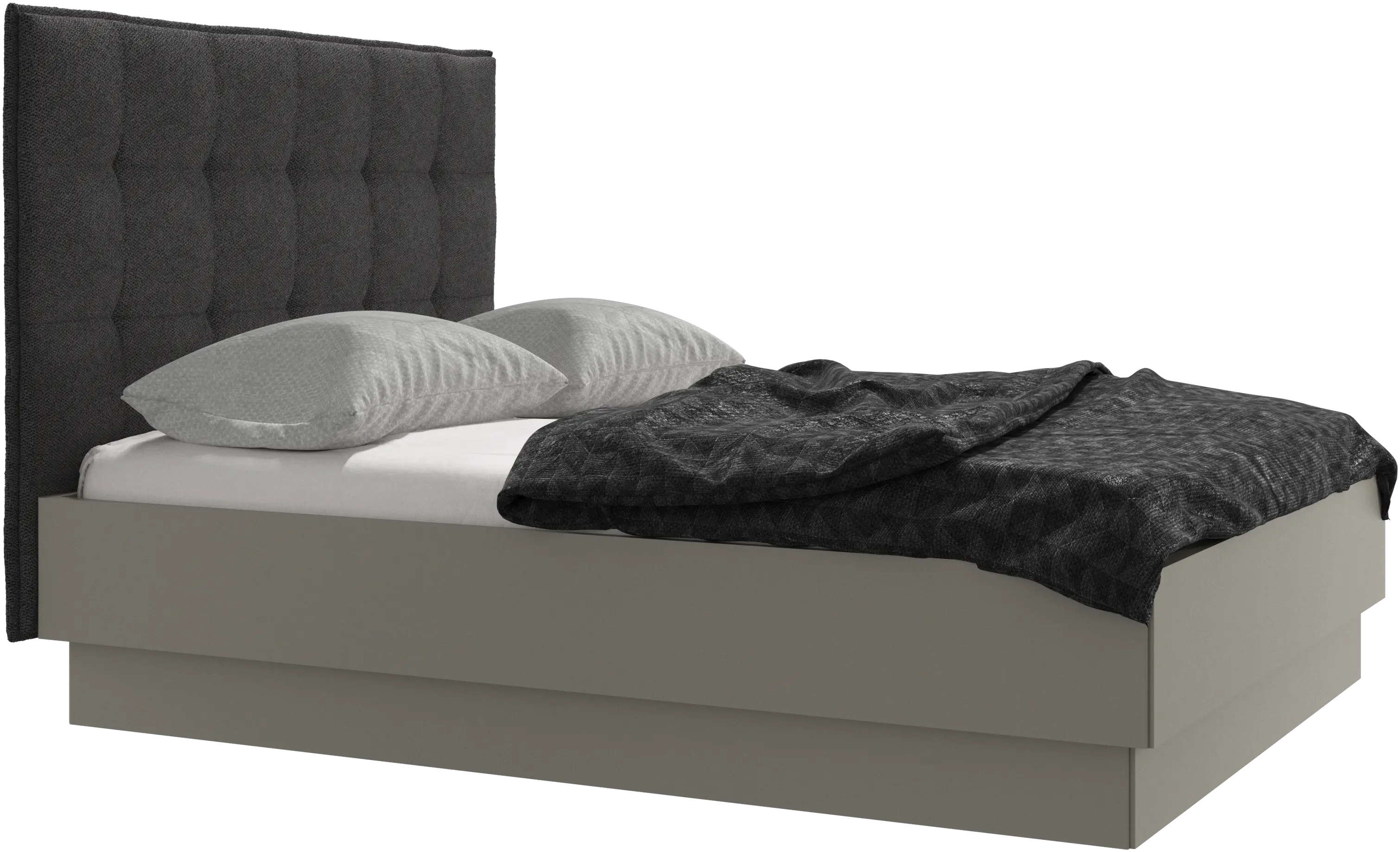 Lugano storage bed with lift-up frame and slats, excl. mattress