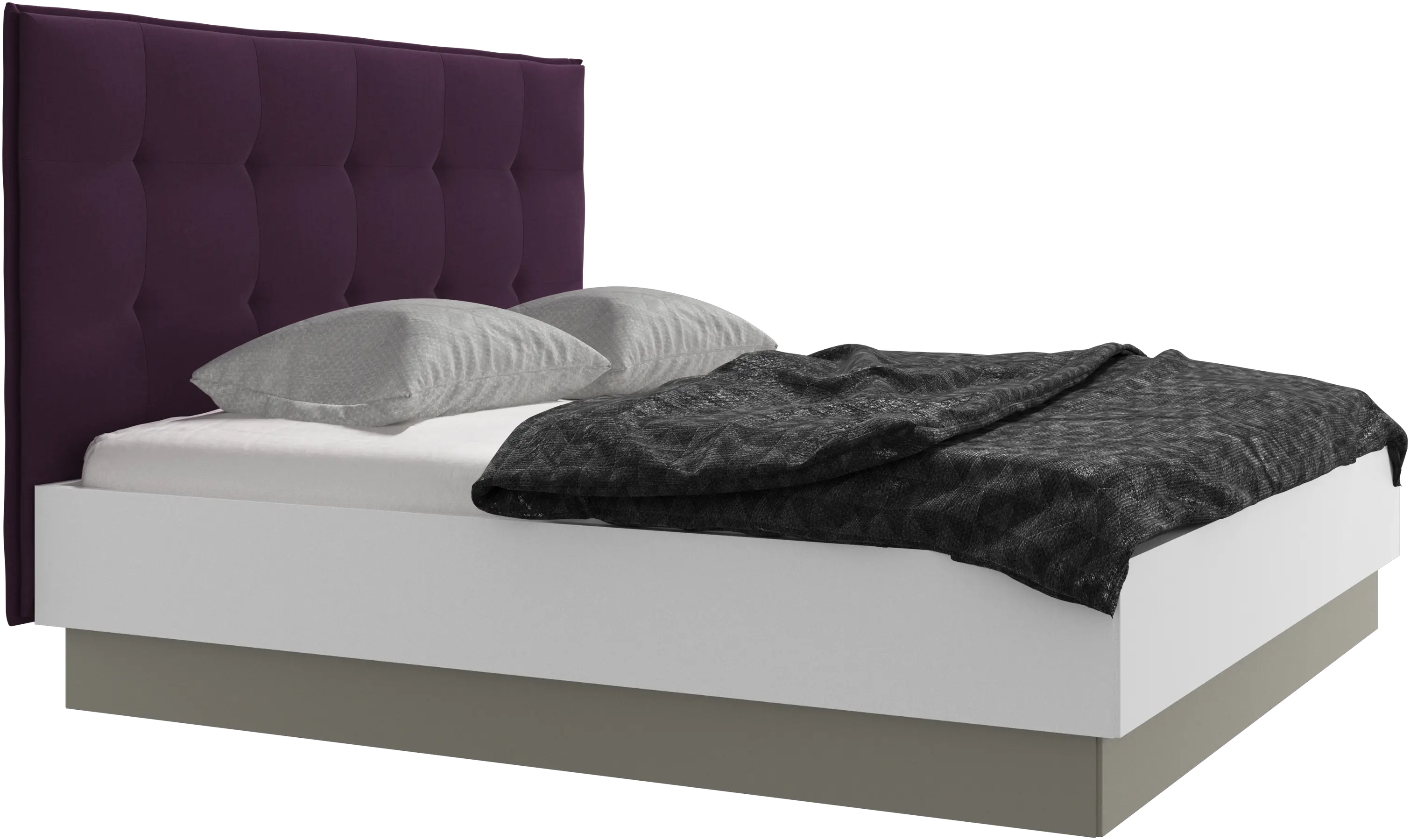 Lugano storage bed with lift-up frame and slats, excl. mattress