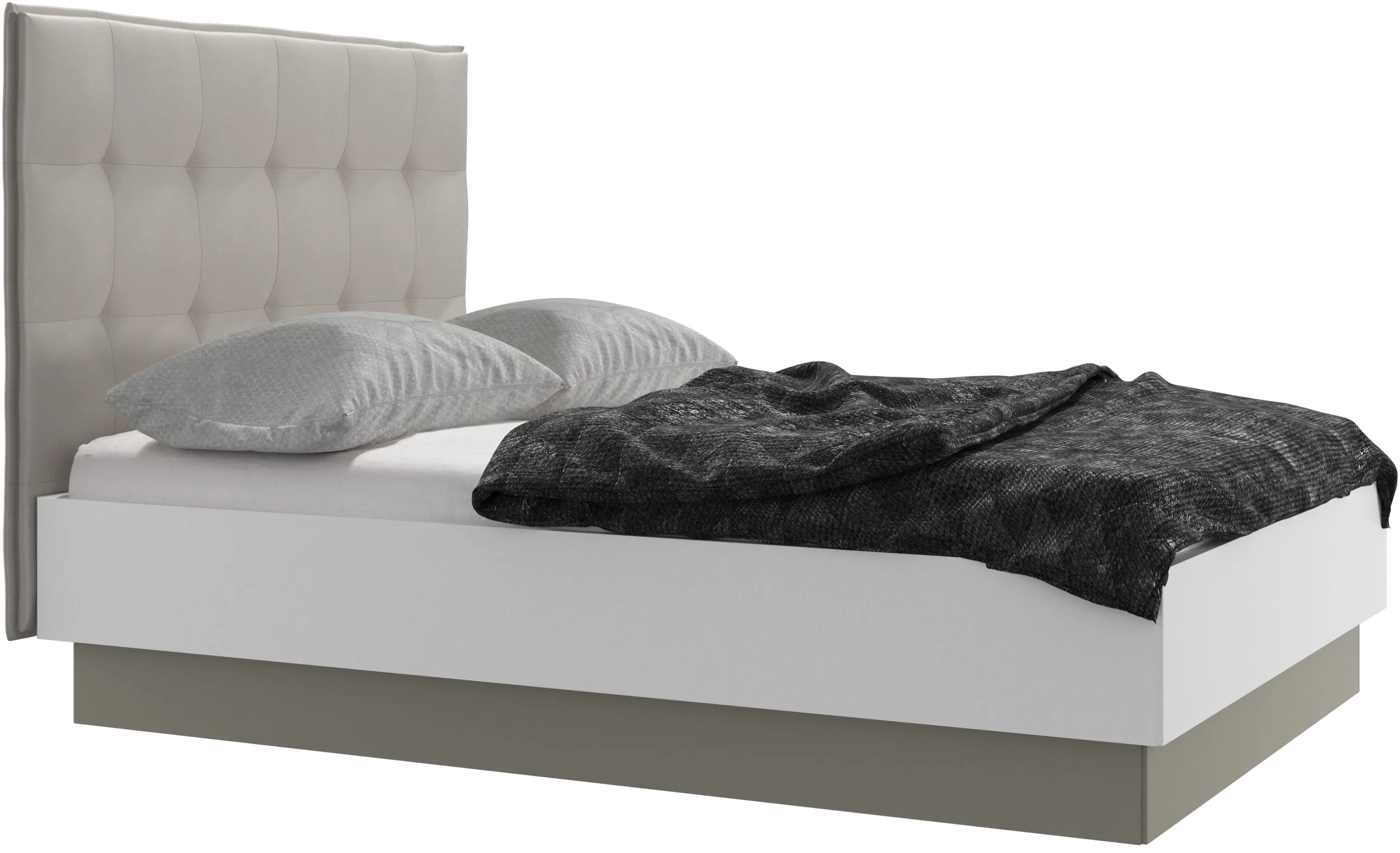 Lugano Bett mit Lattenrost und Staufach unter hochklappbarer Liegefläche, Matratze gegen Aufpreis