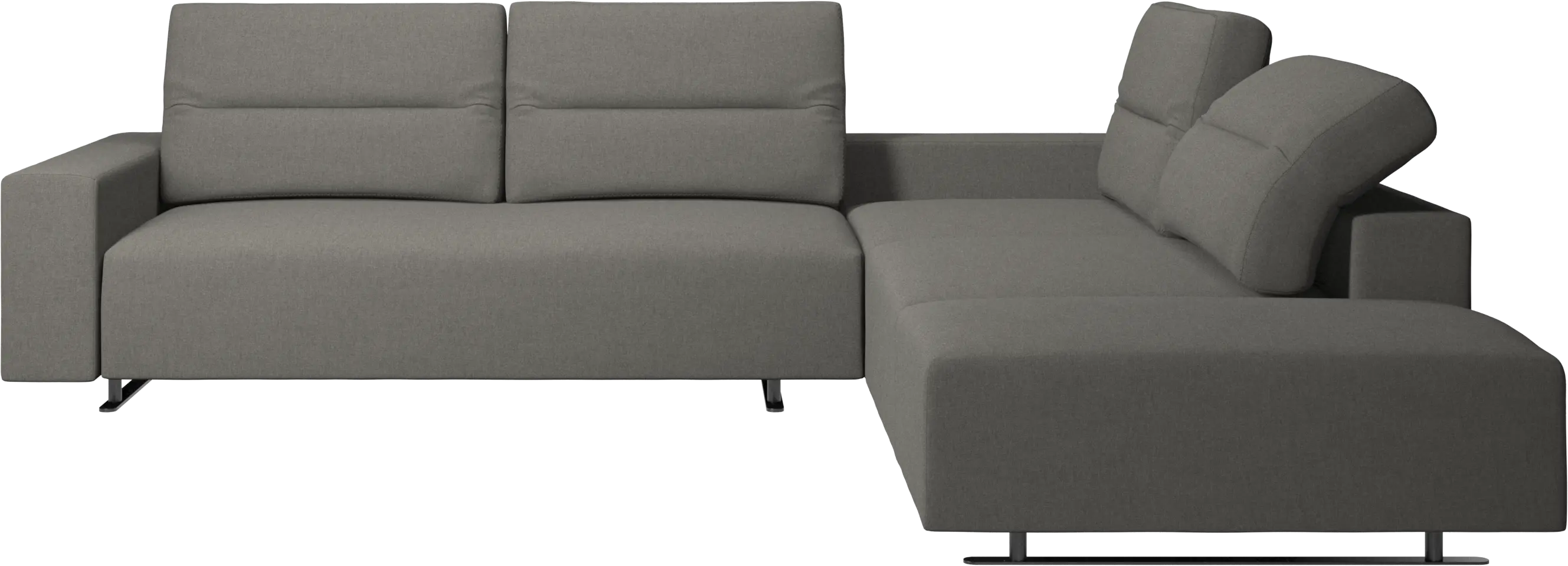 Hampton corner sofa with adjustable back and lounging unit