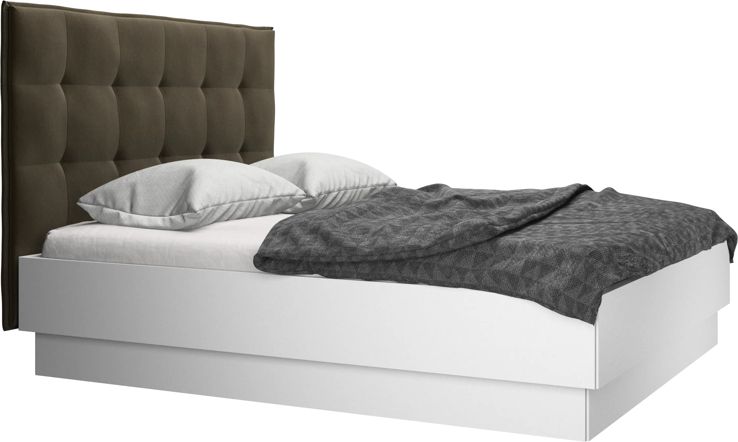 Lugano storage bed with lift-up frame and slats, excl. mattress