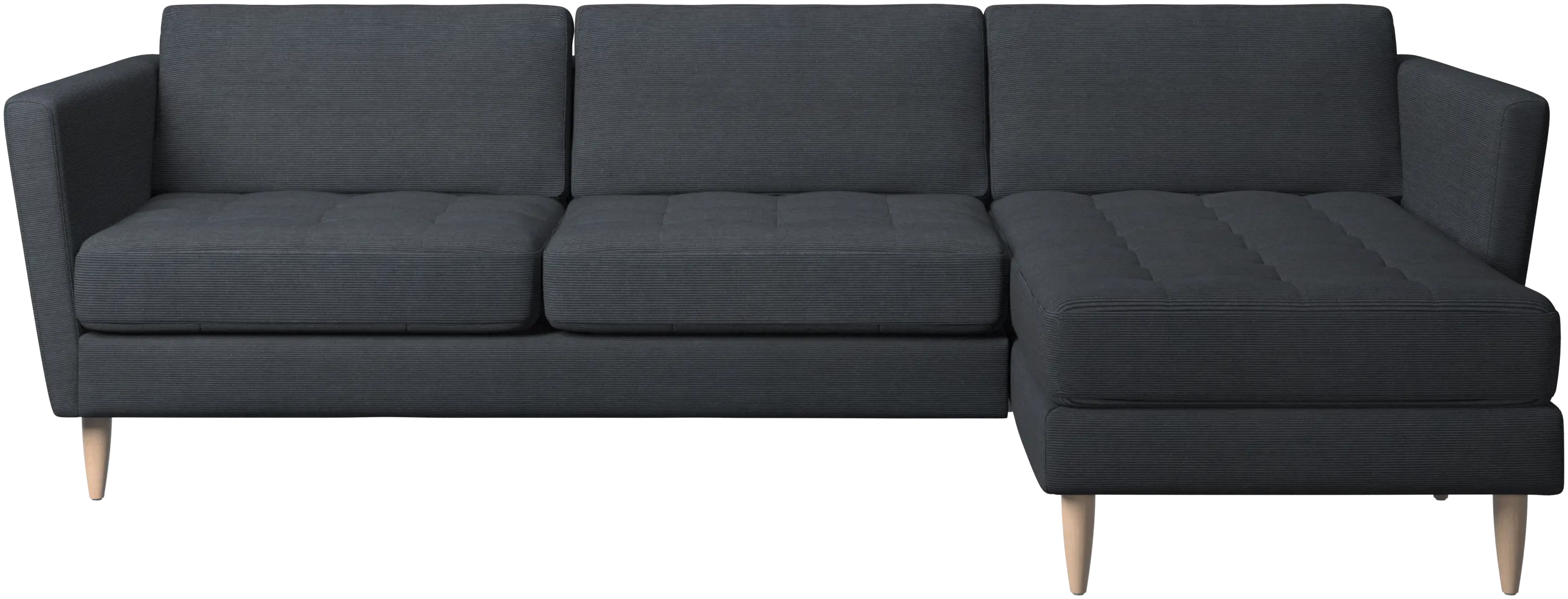 Sofá Osaka con módulo chaise-longue, asiento capitoné