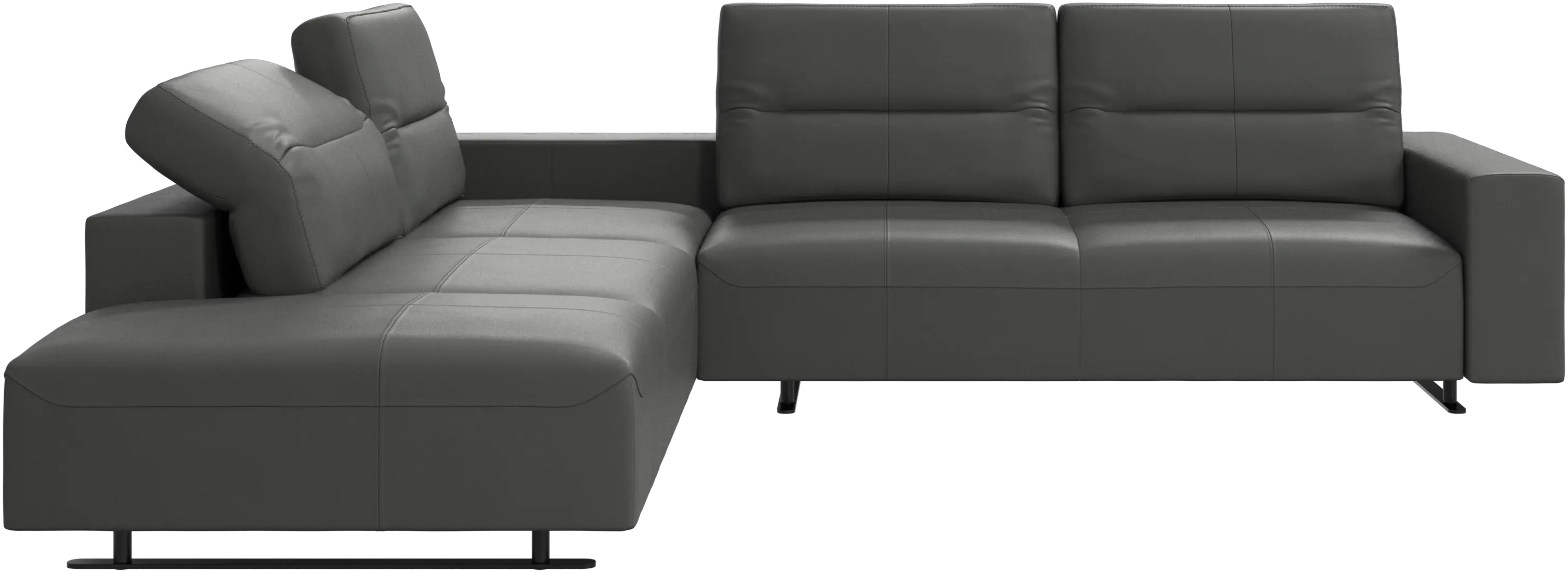 Hampton corner sofa with adjustable back and lounging unit