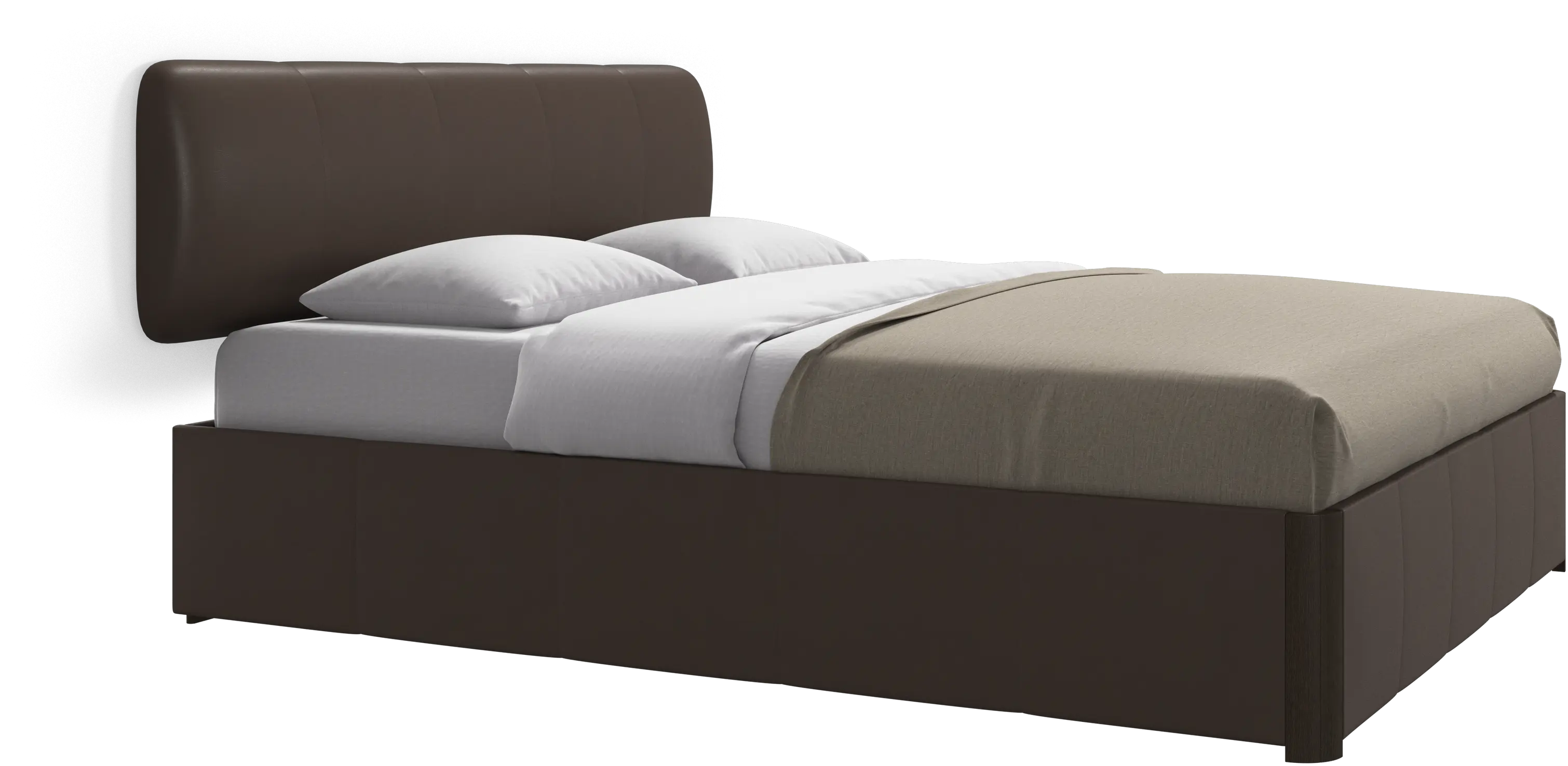 Element Bett, wandmontiertes Kopfteil, mit Lattenrost und Aufbewahrungslösung, exkl. Matratze