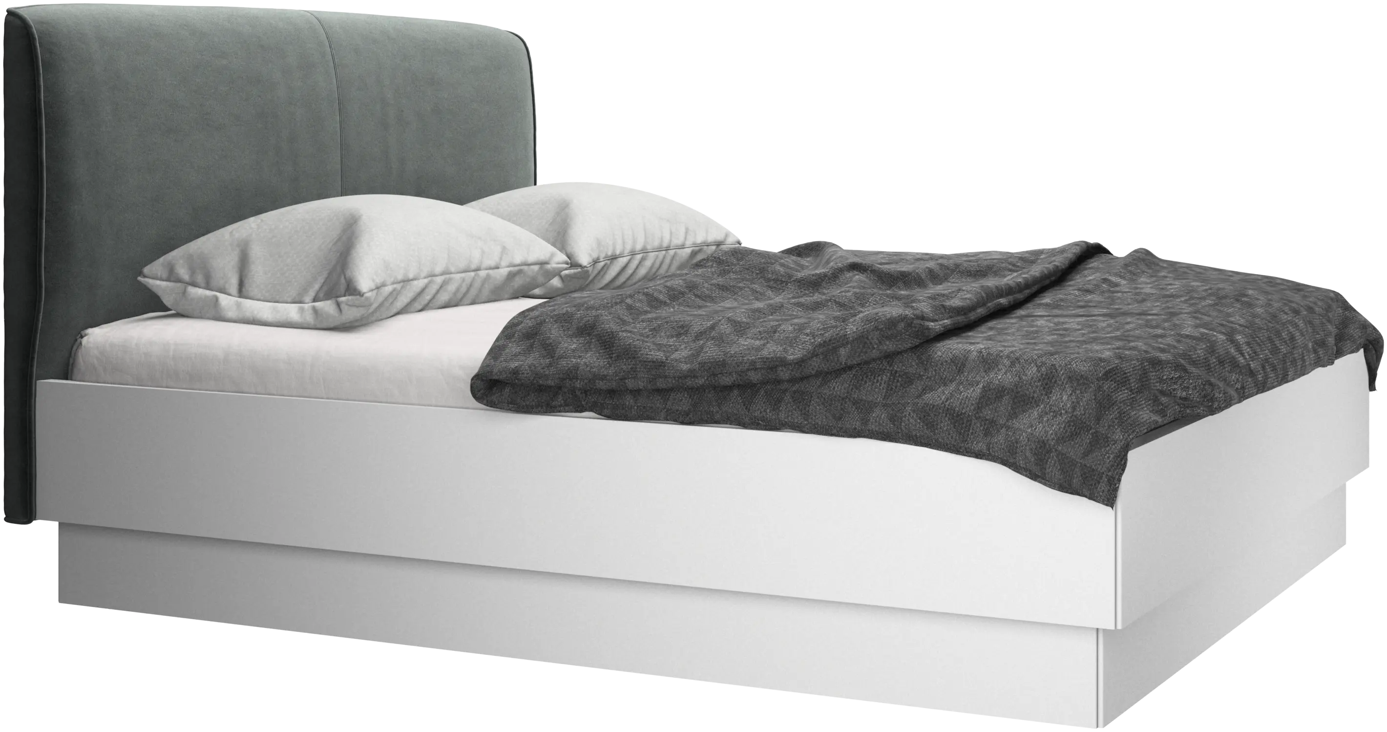 Houston, gepolstertes bett mit stauraum