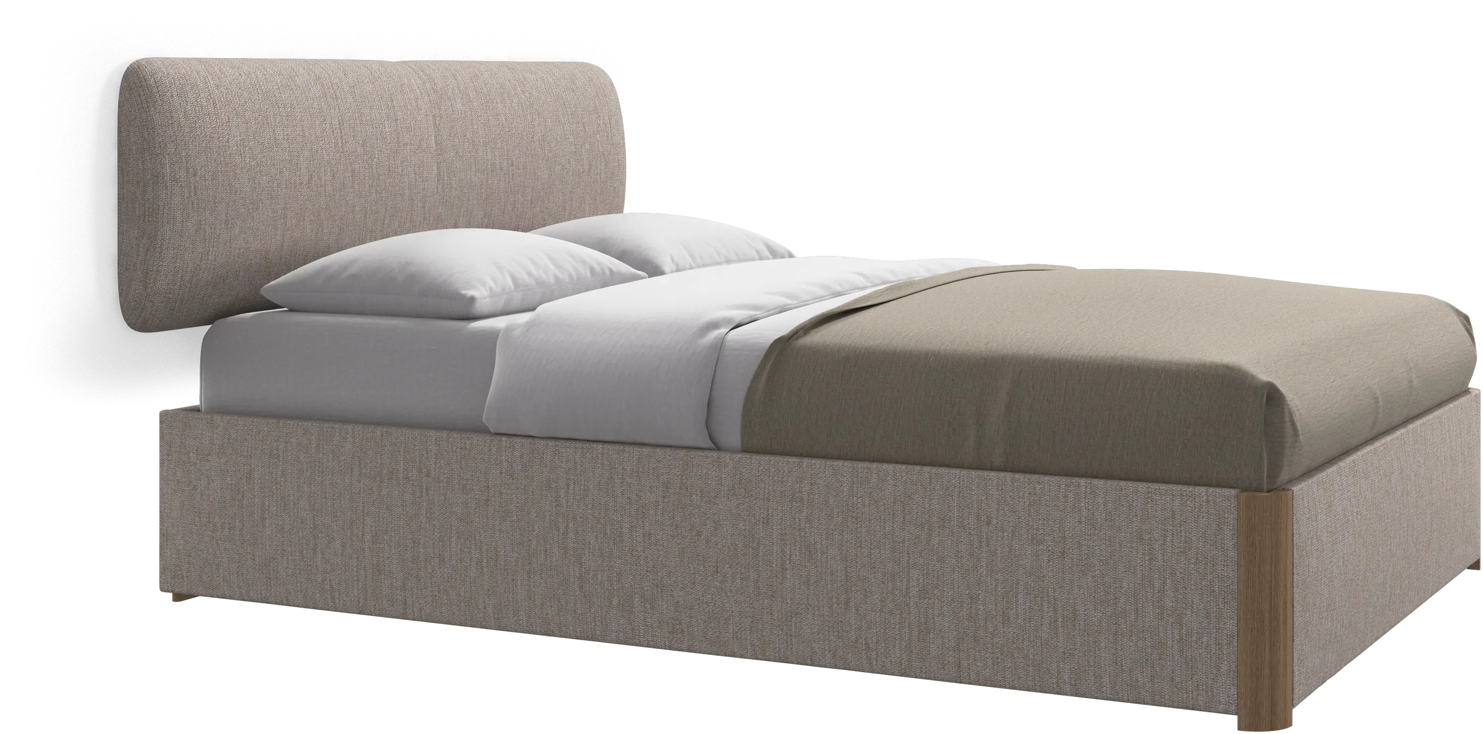Element bed, wall-mounted headboard, with slats, excl. mattress