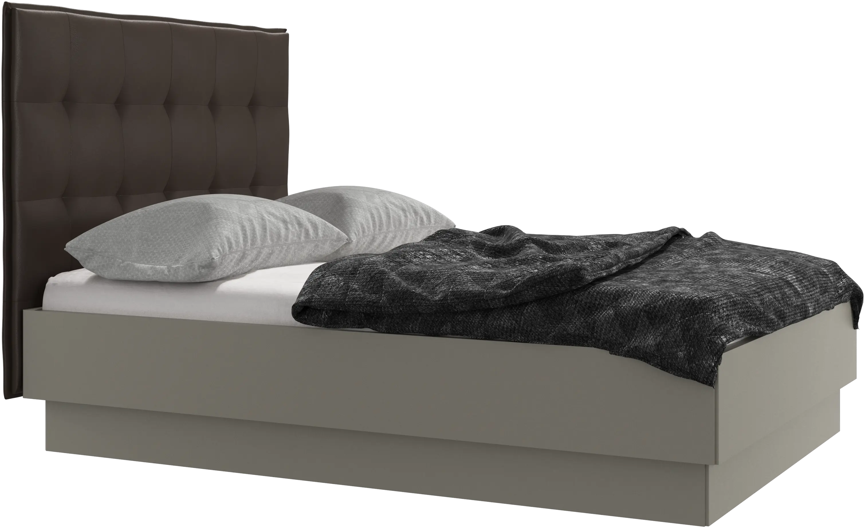 Lugano storage bed with lift-up frame and slats, excl. mattress