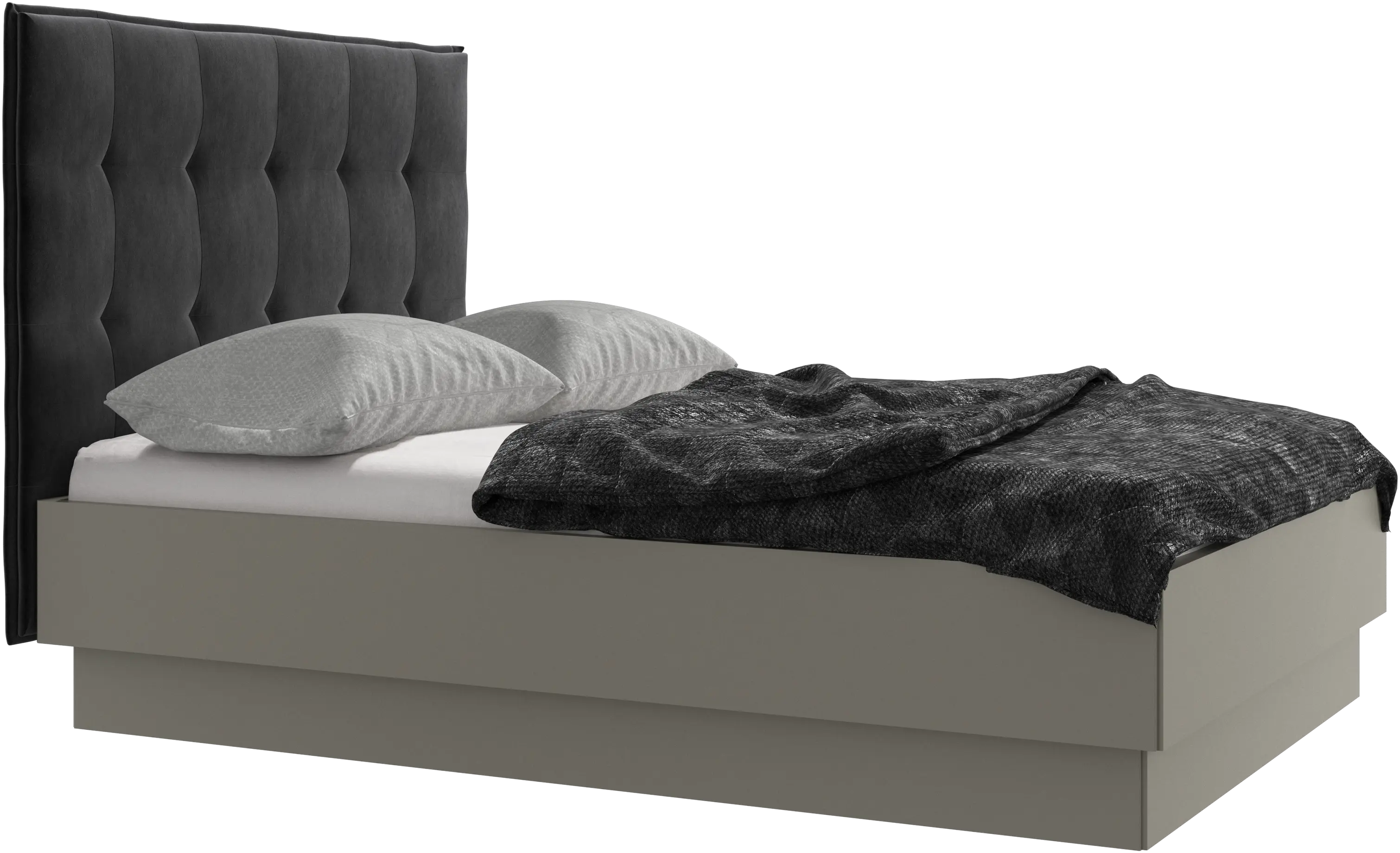 Lugano storage bed with lift-up frame and slats, excl. mattress